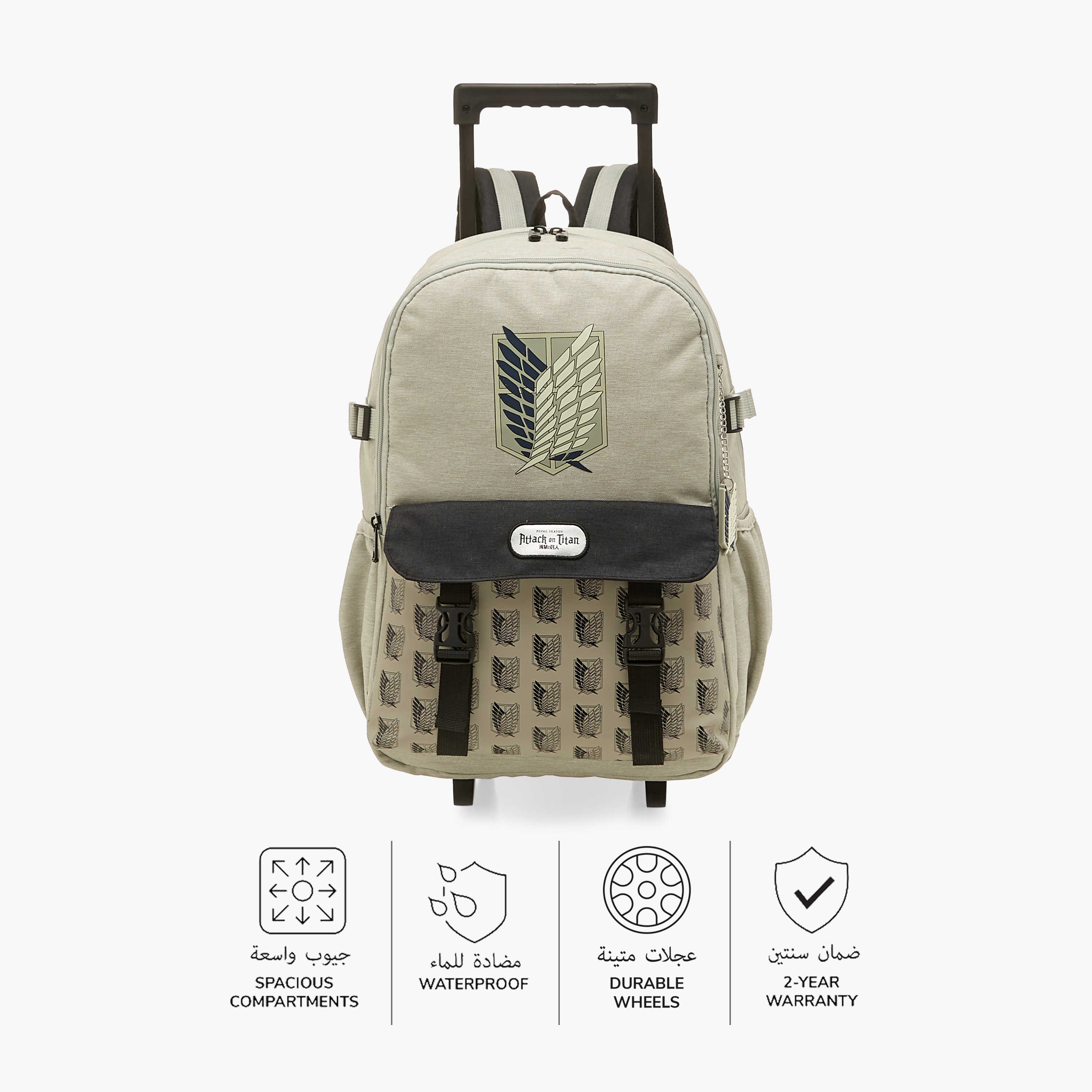 شنطة ظهر ترولي بطبعات مع مقبض قابل للسحب من بيكابوم - 18 بوصة-school-bagsandbackpacks-trolleybags-image-4