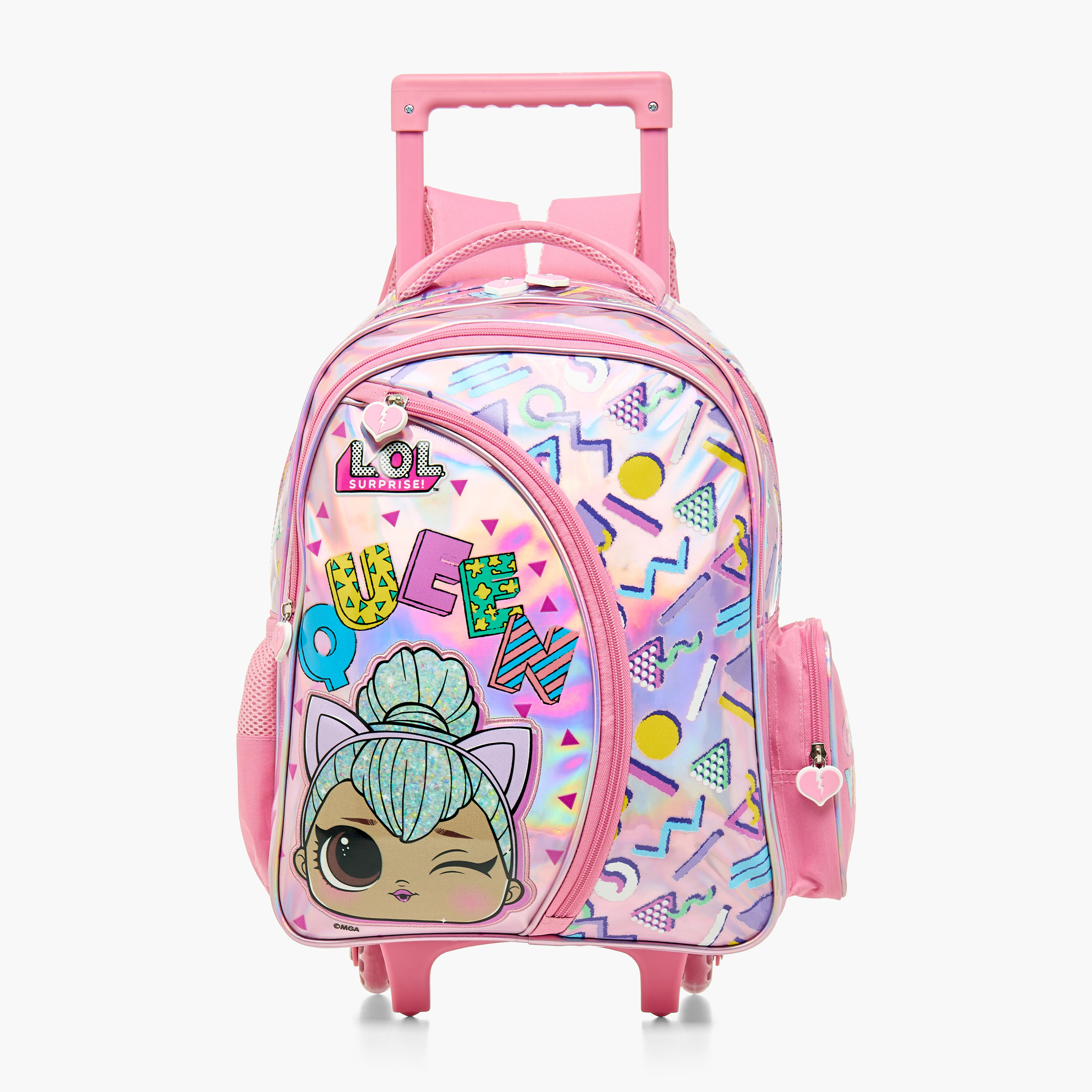 L.O.L. Surprise! All-Over Print Trolley Backpack with Retractable Handle and Zip Closure - 16 inches-school-bagsandbackpacks-trolleybags-image-1