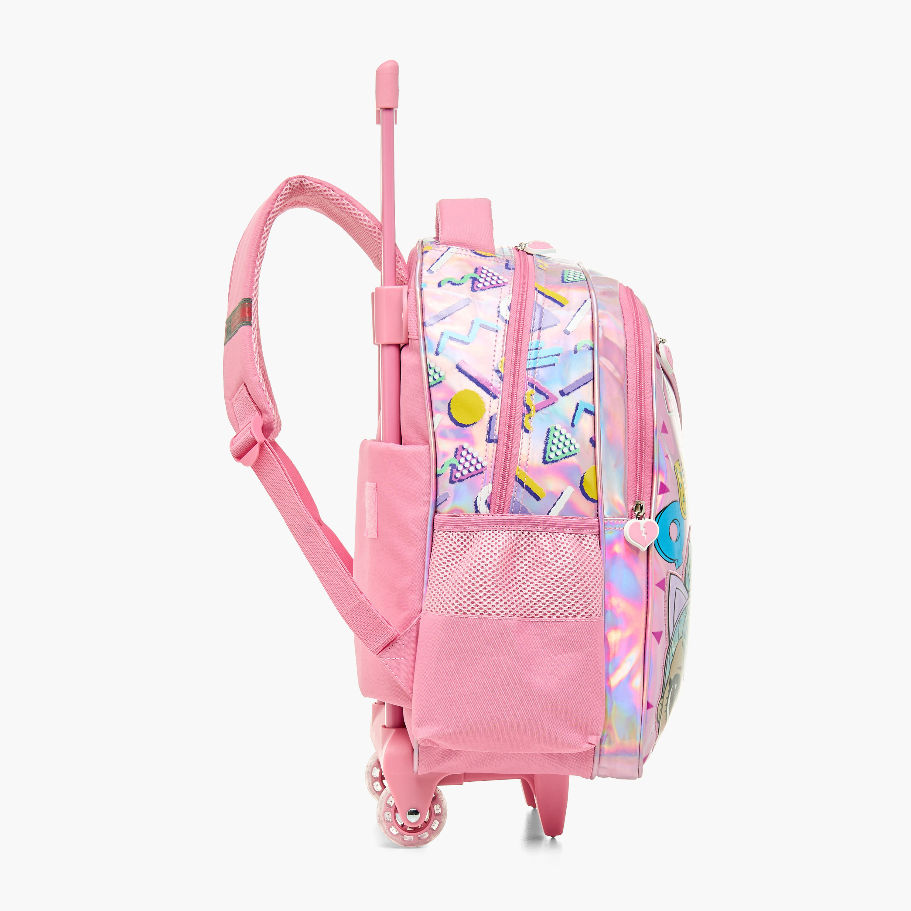 L.O.L. Surprise! All-Over Print Trolley Backpack with Retractable Handle and Zip Closure - 16 inches-school-bagsandbackpacks-trolleybags-image-3