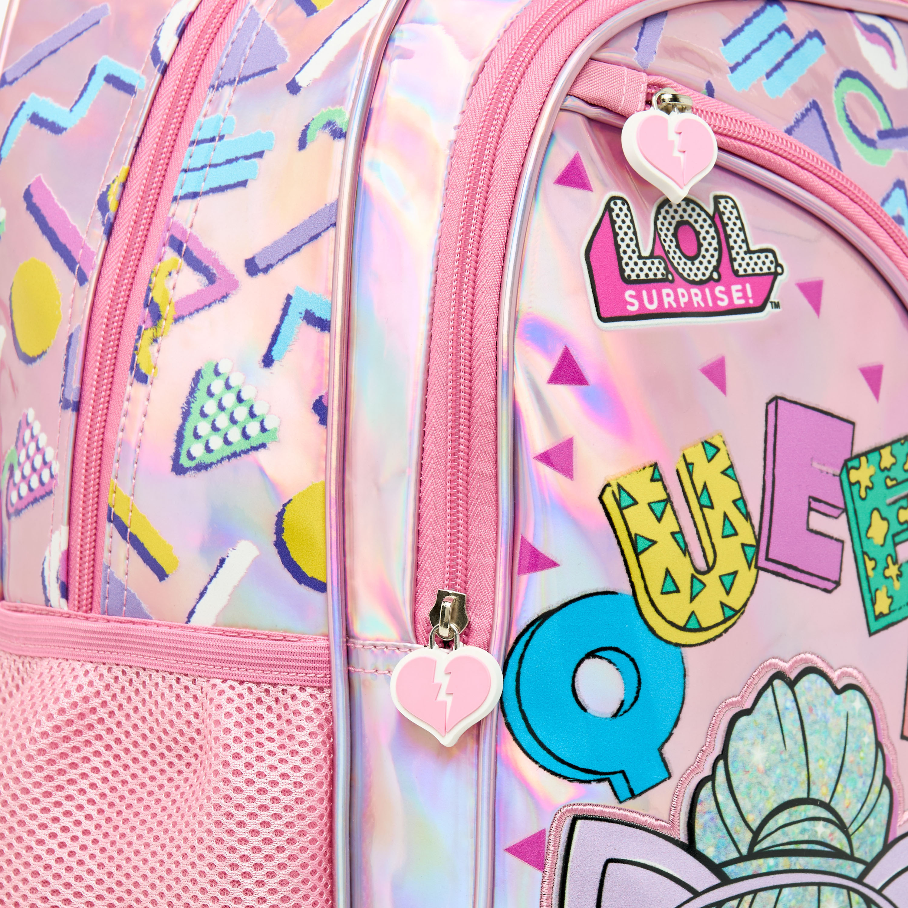 L.O.L. Surprise! All-Over Print Trolley Backpack with Retractable Handle and Zip Closure - 16 inches-school-bagsandbackpacks-trolleybags-image-7