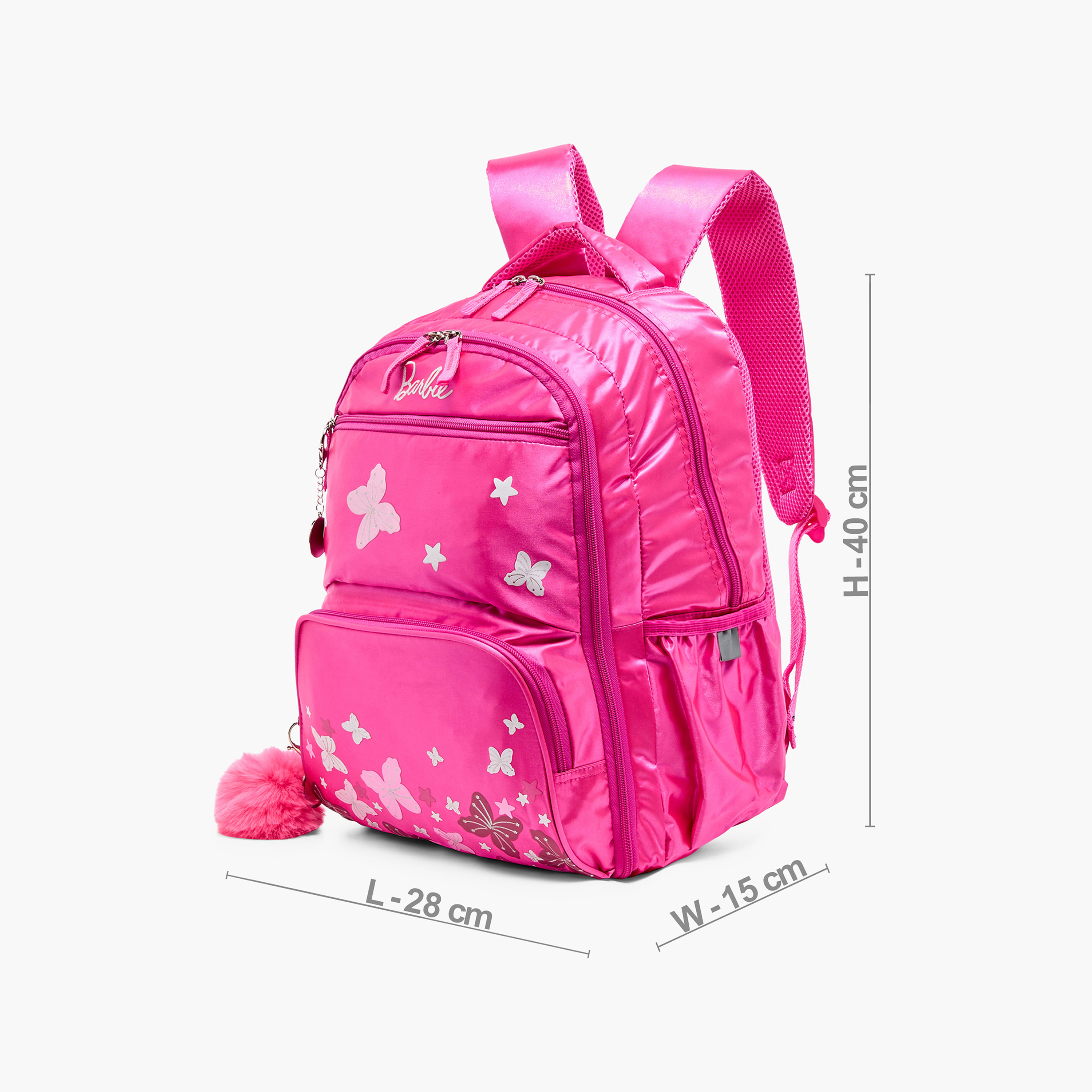 Barbie Print Backpack with Adjustable Straps and Zip Closure - 16 inches-school-bagsandbackpacks-backpacks-image-2