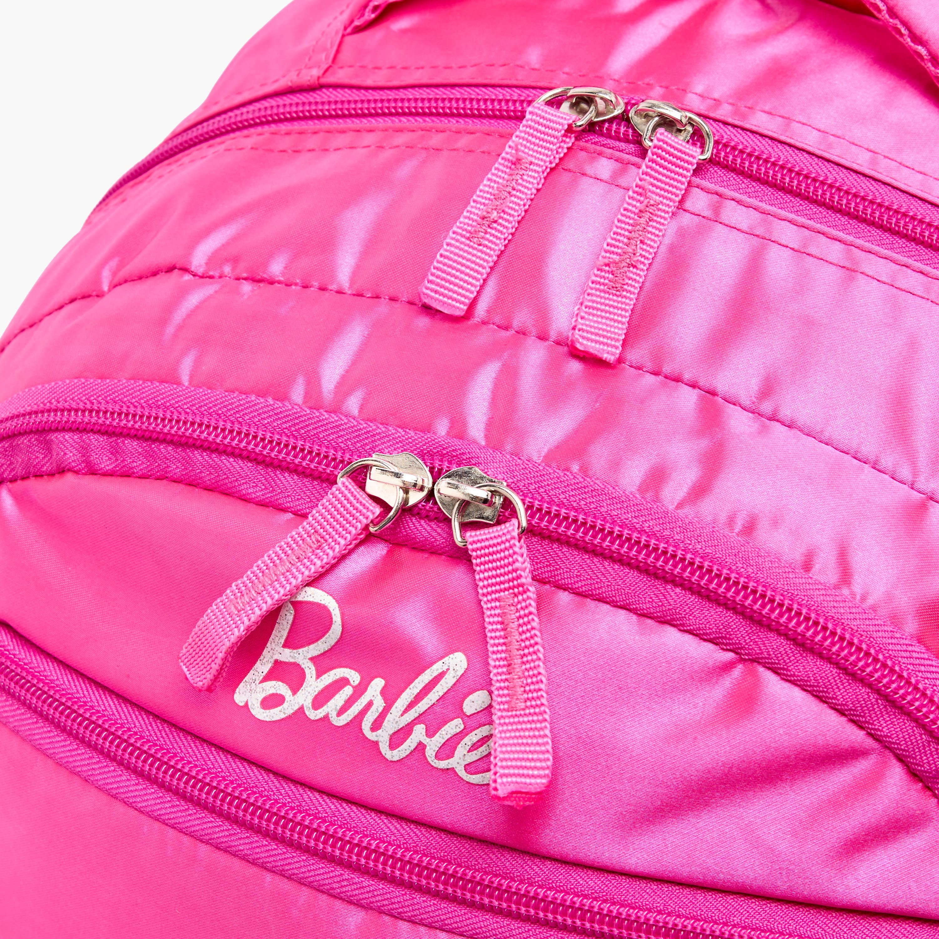 Barbie Print Backpack with Adjustable Straps and Zip Closure - 16 inches-school-bagsandbackpacks-backpacks-image-5