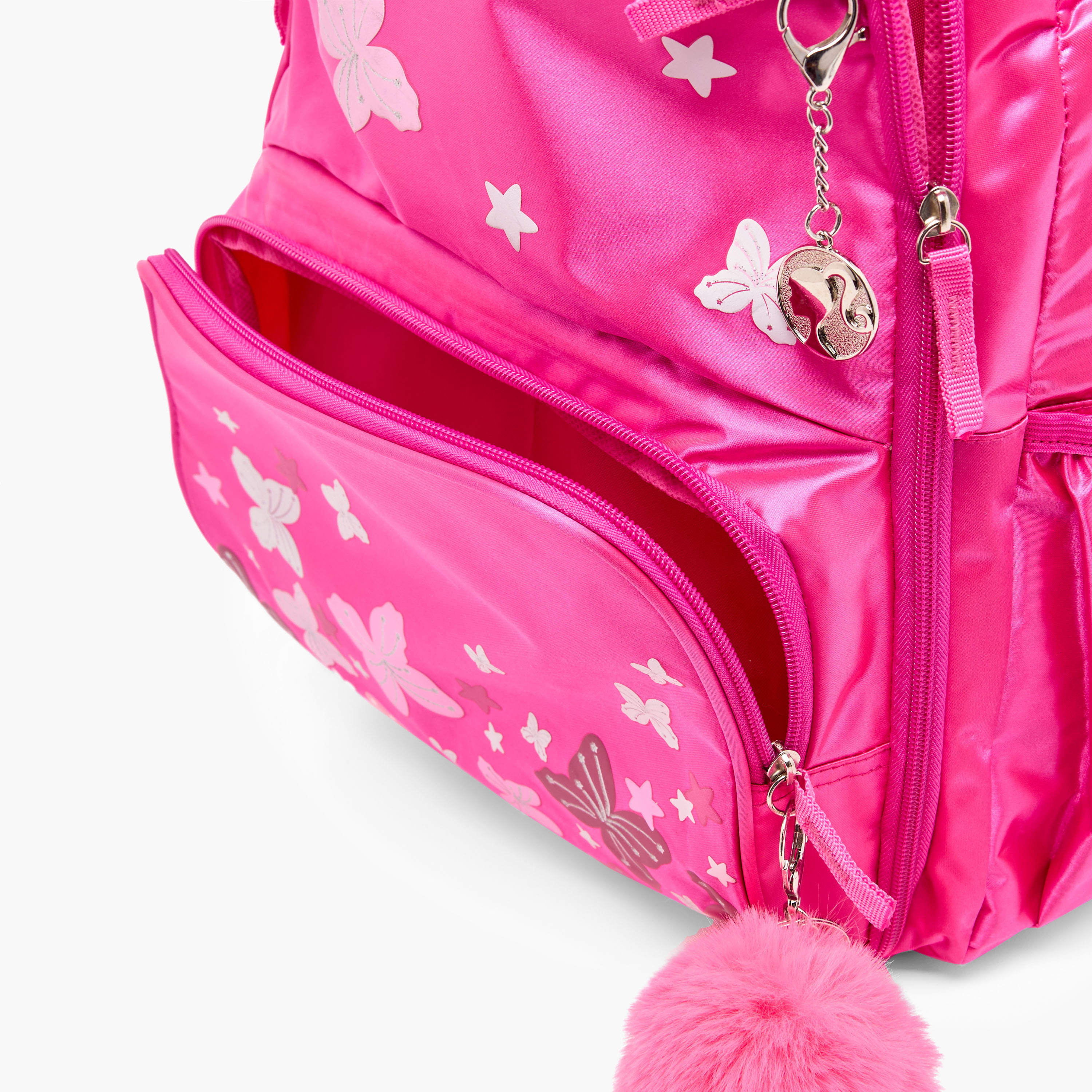 Barbie Print Backpack with Adjustable Straps and Zip Closure - 16 inches-school-bagsandbackpacks-backpacks-image-8