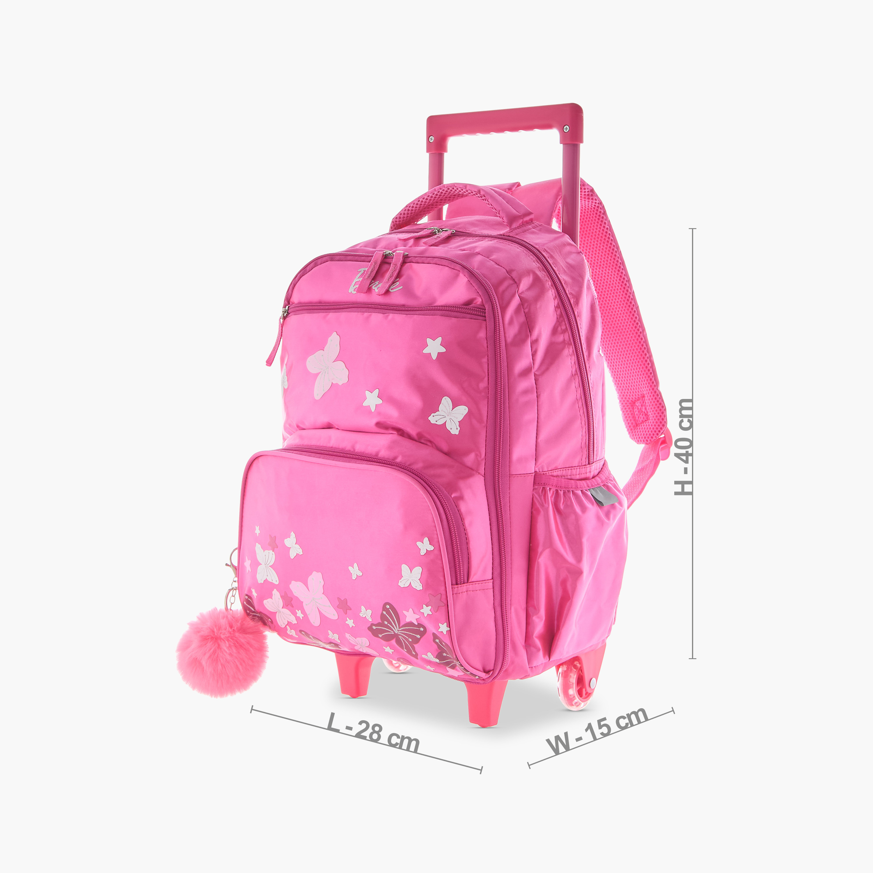 شنطة ترولي بمقبض وسحاب إغلاق وطبعات باربي - 16 بوصة-school-bagsandbackpacks-trolleybags-image-2