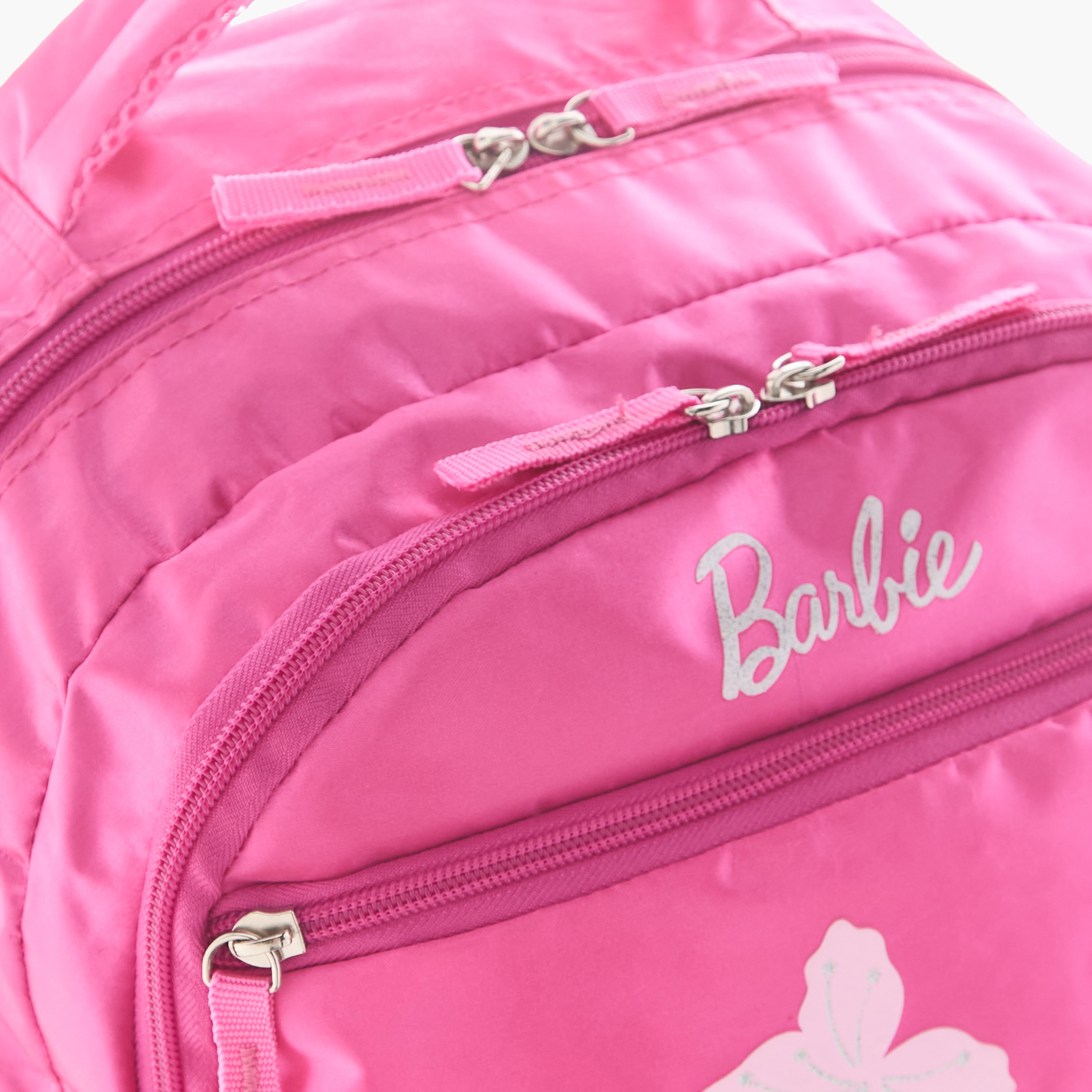 شنطة ترولي بمقبض وسحاب إغلاق وطبعات باربي - 16 بوصة-school-bagsandbackpacks-trolleybags-image-8