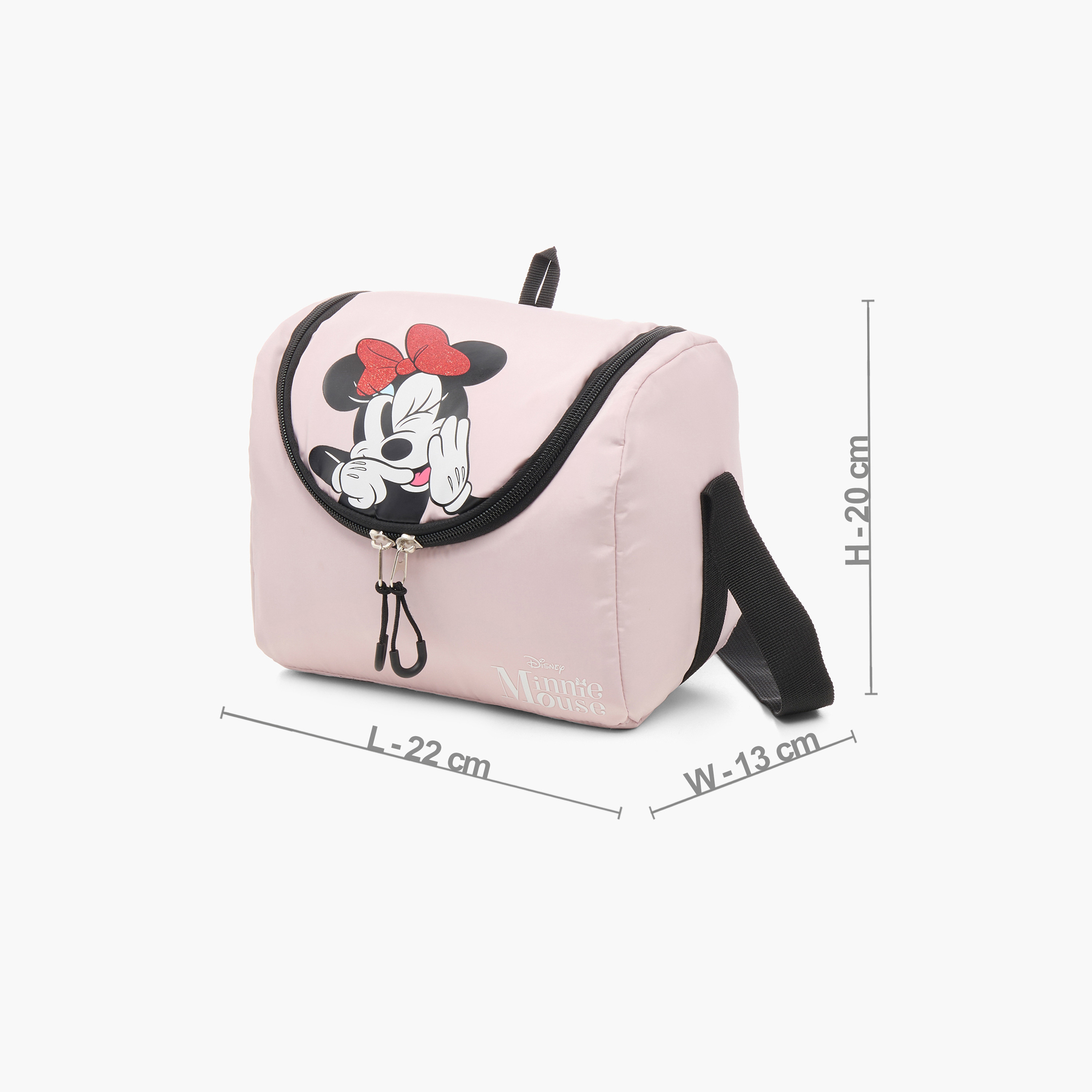 Buy Disney Minnie Mouse Print Lunch Bag with Adjustable Strap and Zip Closure Online Mothercare Bahrain