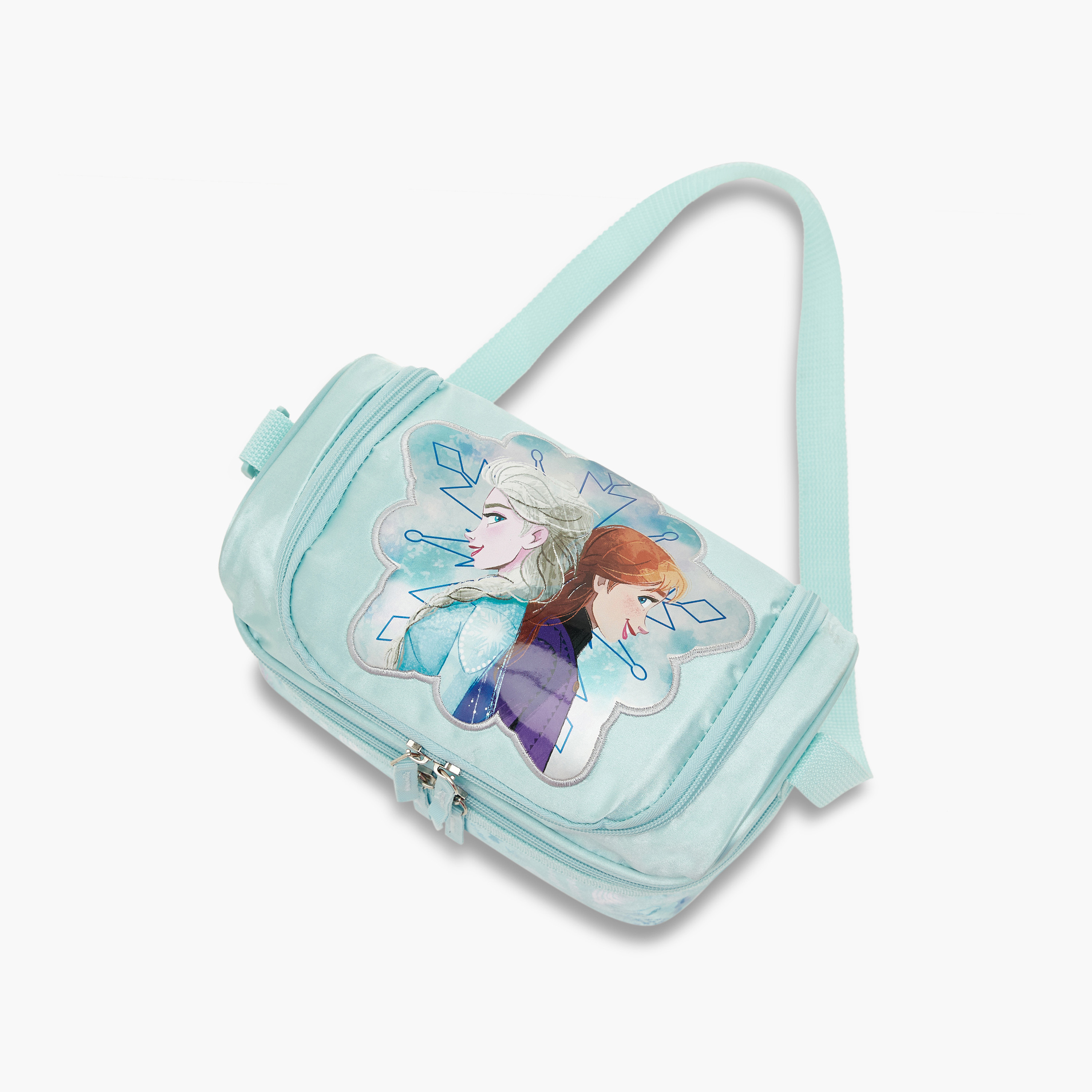 Disney Frozen Print Double Layer Lunch Bag with Adjustable Strap and Zip Closure-school-lunchessentials-lunchbags-image-3