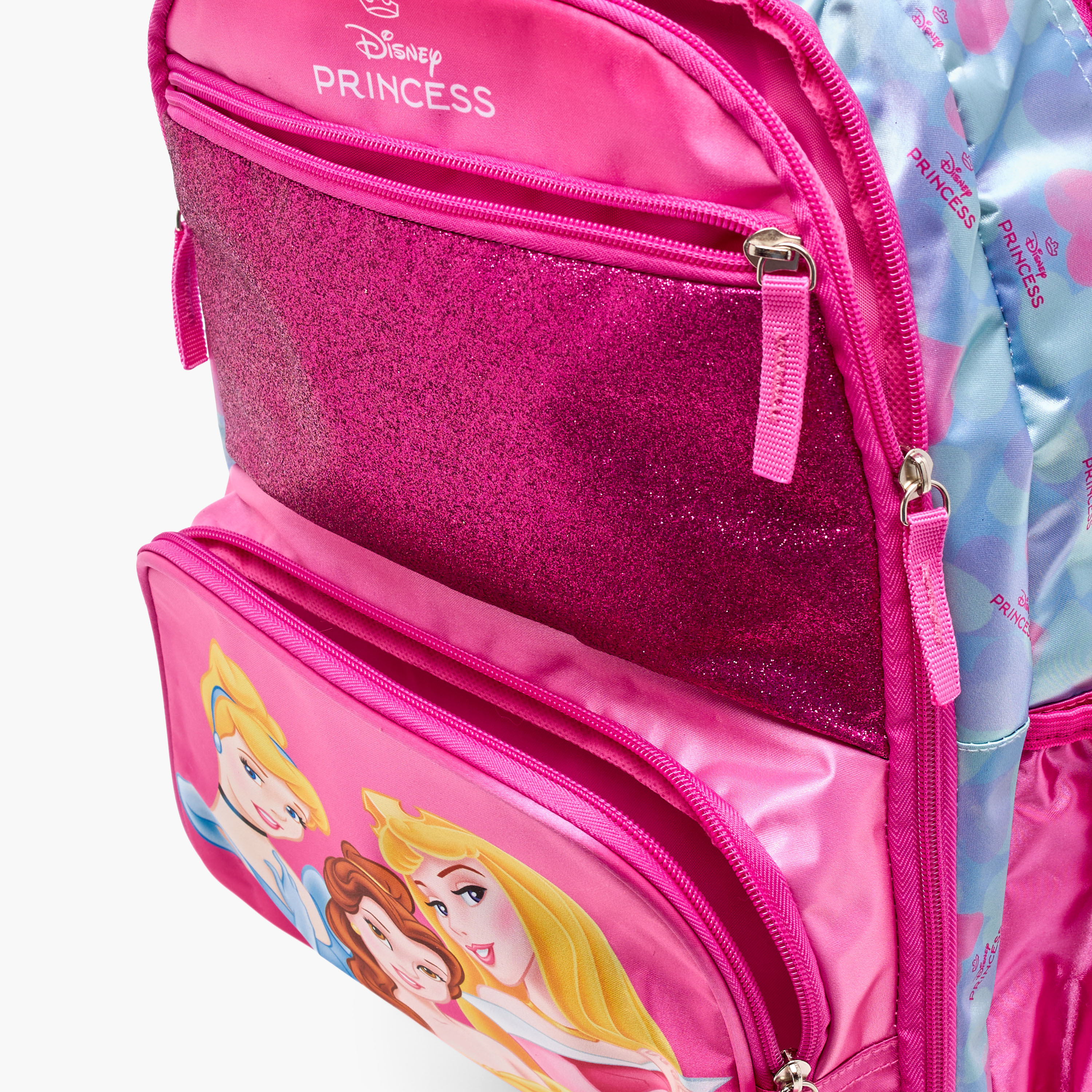Disney Princess Print Trolley Backpack with Retractable Handle and Zip Closure - 16 inches-school-bagsandbackpacks-trolleybags-image-10