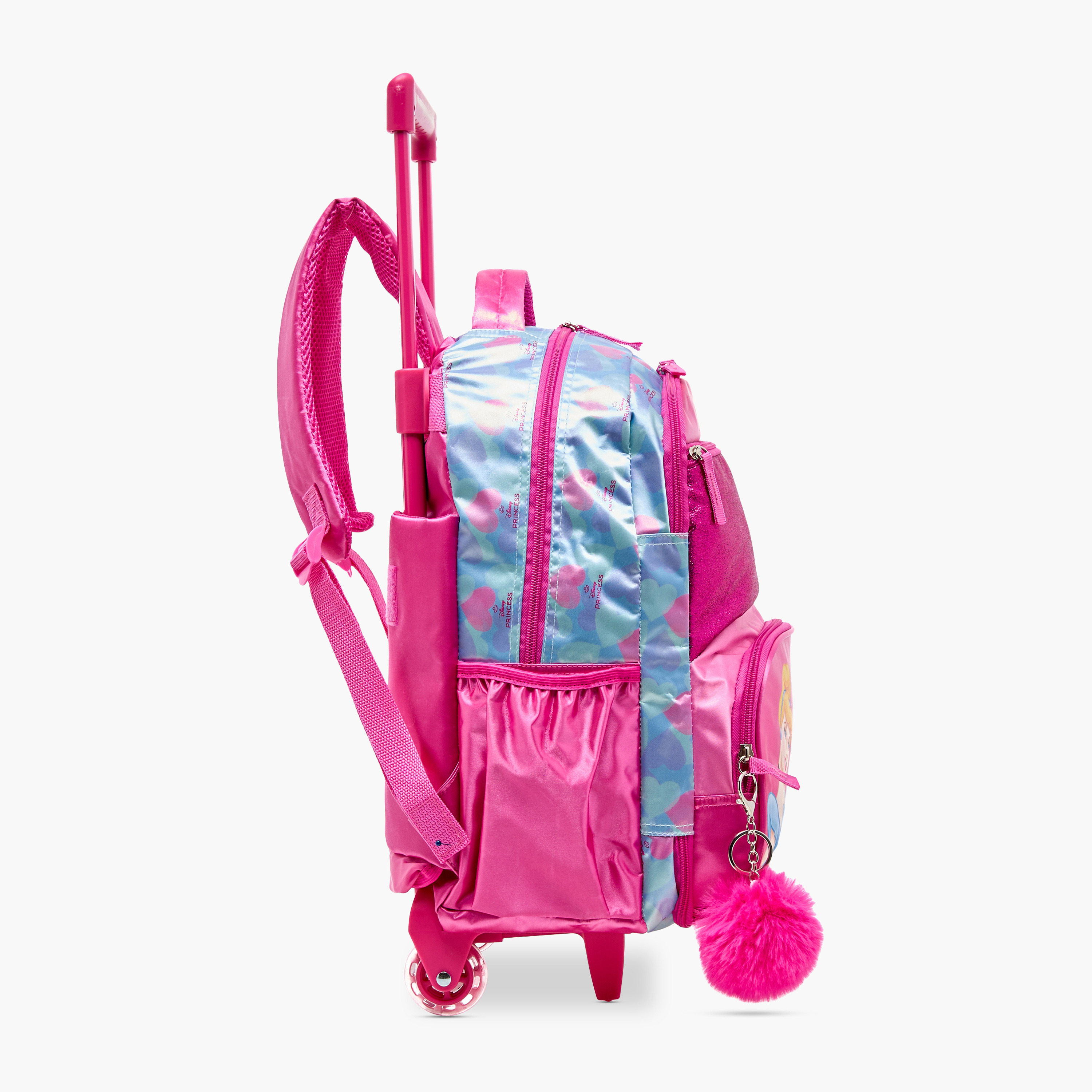 Disney Princess Print Trolley Backpack with Retractable Handle and Zip Closure - 16 inches-school-bagsandbackpacks-trolleybags-image-3