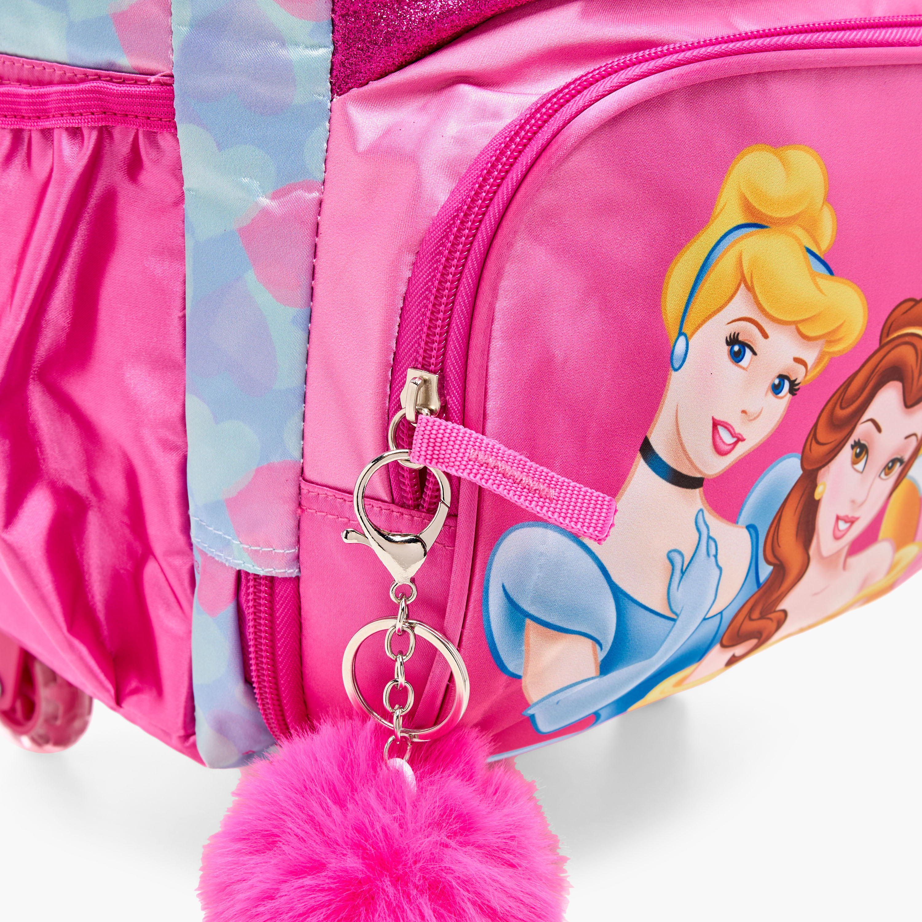 Disney Princess Print Trolley Backpack with Retractable Handle and Zip Closure - 16 inches-school-bagsandbackpacks-trolleybags-image-9