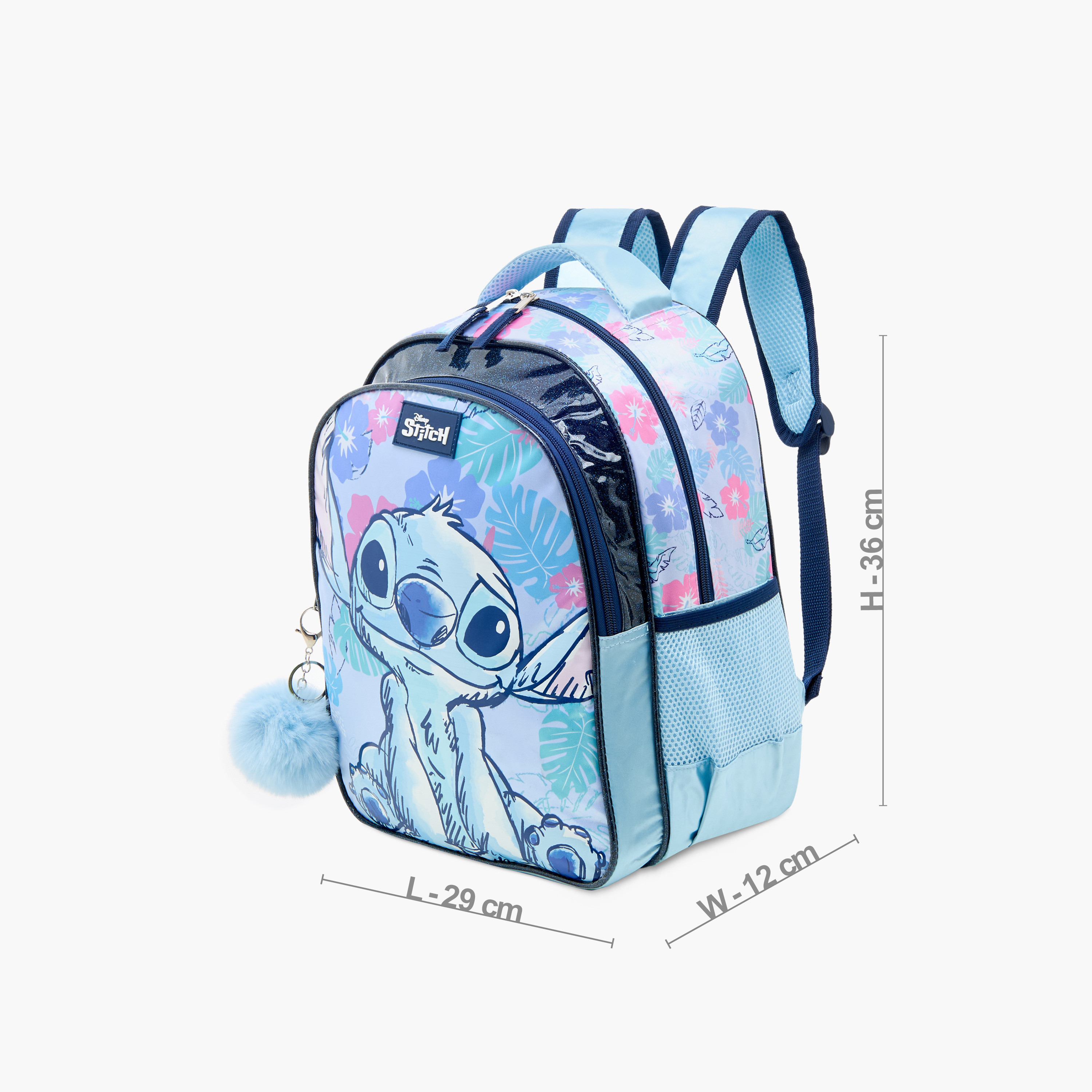 Disney Stitch Print Backpack with Laptop Compartment and Adjustable Straps - 14 inches-school-bagsandbackpacks-backpacks-image-2