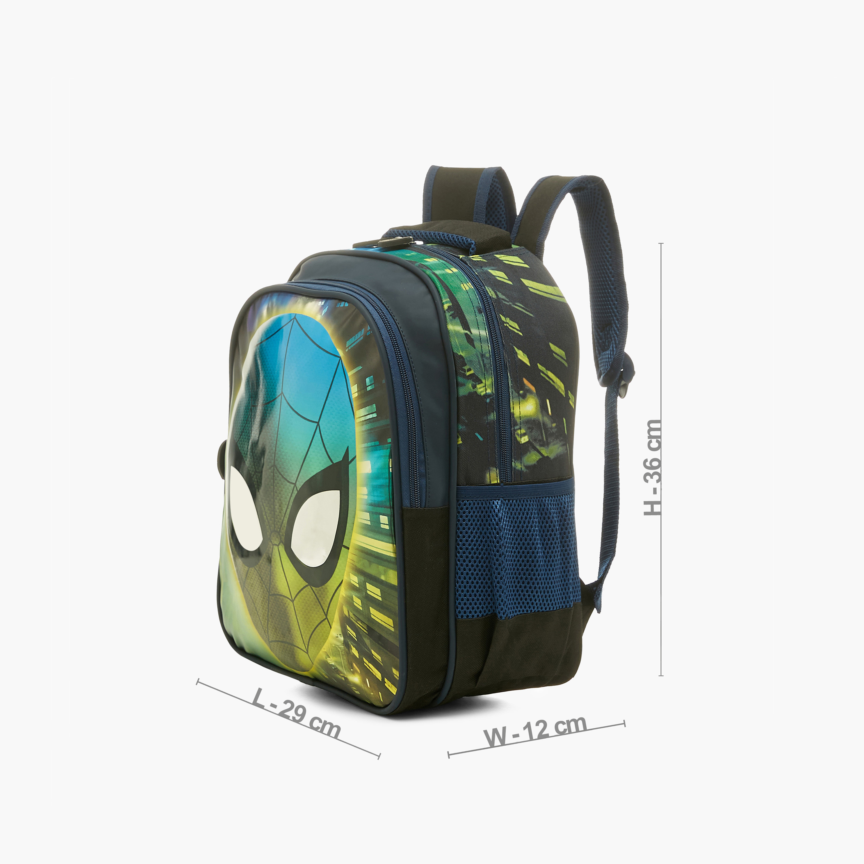 Spider-Man Print Backpack with Zip Closure and Adjustable Shoulder Straps - 14 inches-school-bagsandbackpacks-backpacks-image-2
