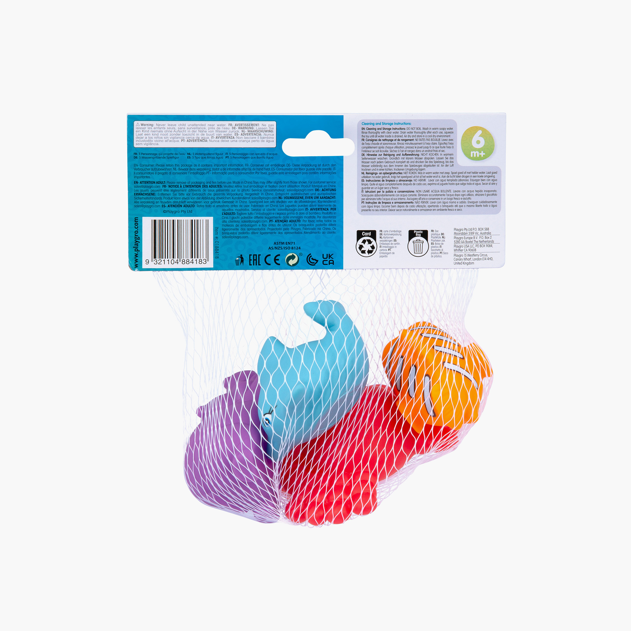 Playgro 4-Piece Under the Sea Squirtees Bath Toy Set-toys-babyandtoddlertoys-bathtoys-image-4