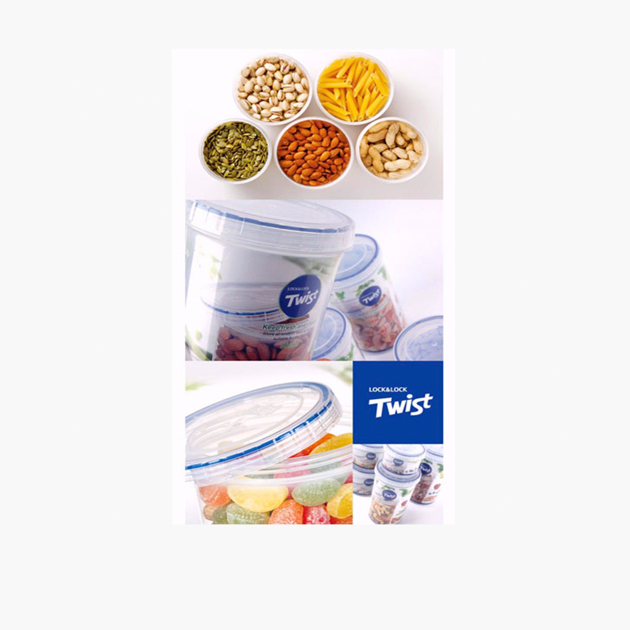 حاوية طعام بقفل دوار من لوك أن لوك - 1 لتر-household-kitchen-foodstorage-containers-image-2