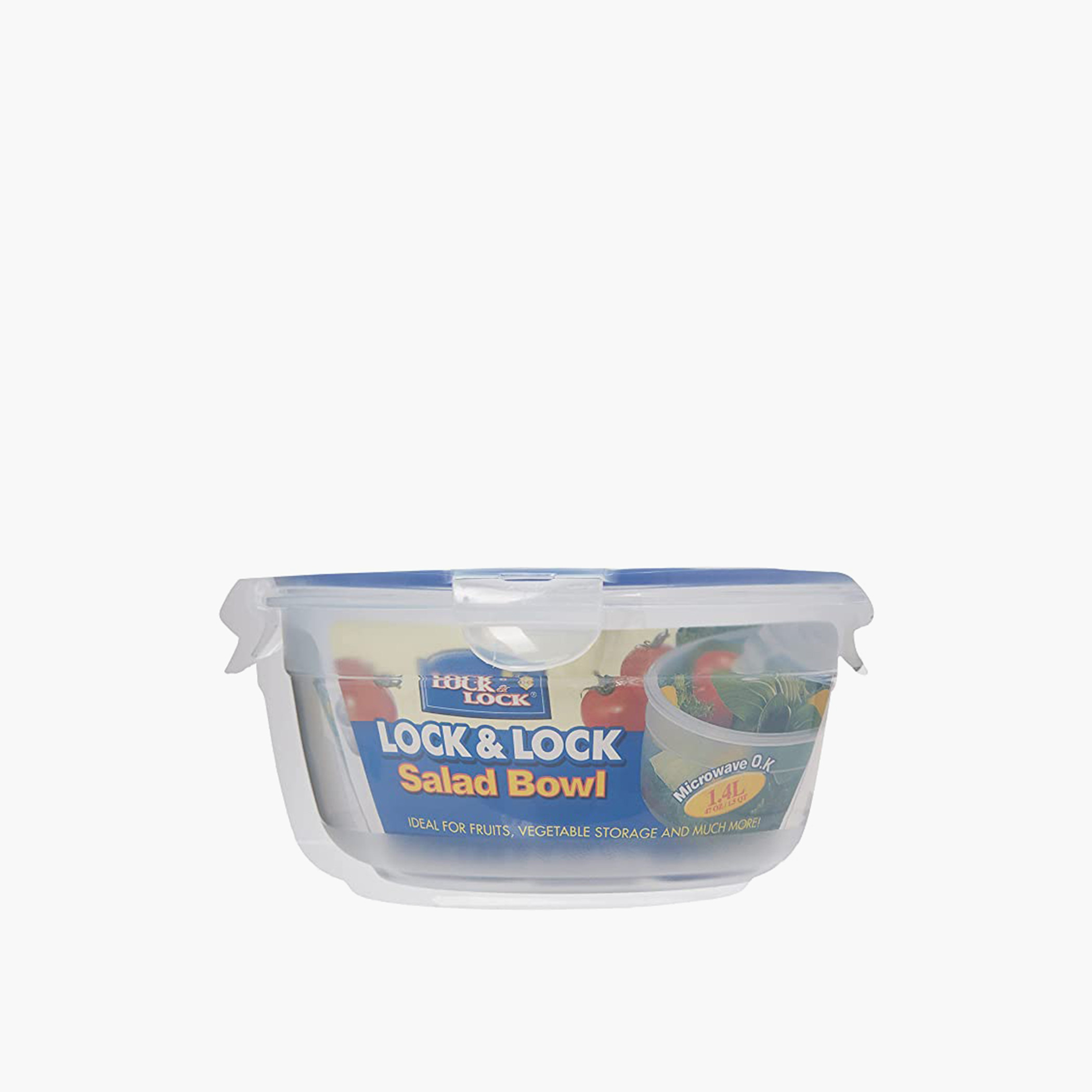 وعاء سلطة مستدير مع غطاء بقفل مشبك من لوك أن لوك - 1.4 لتر-household-kitchen-foodstorage-containers-image-2