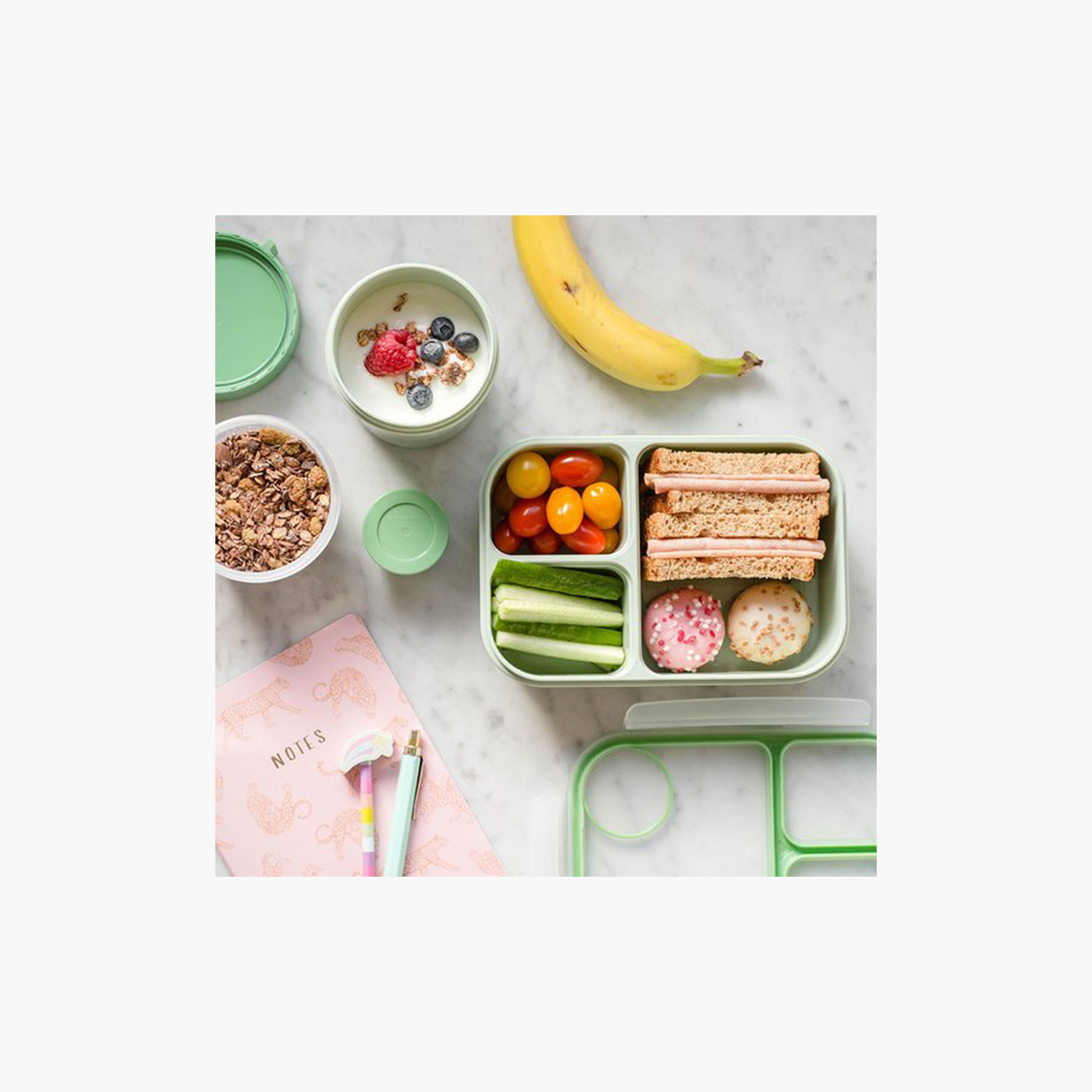 LocknLock Rectangular 3-Compartment Lunch Box with Clip Lock Lid - 980 ml-school-lunchessentials-lunchboxes-image-3