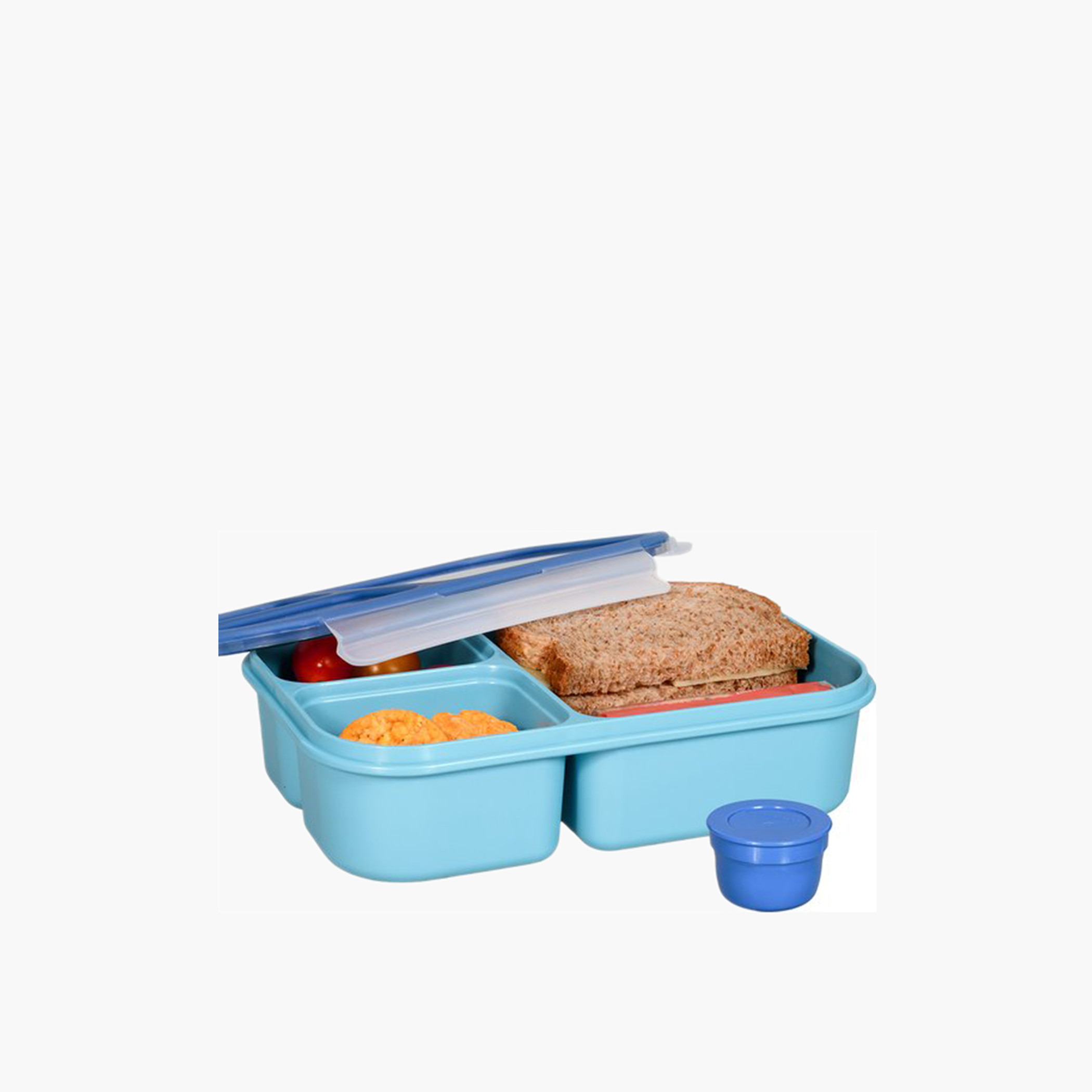 LocknLock Solid Divided Lunch Box with Clip Lock Lid - 980 ml-school-lunchessentials-lunchboxes-image-3