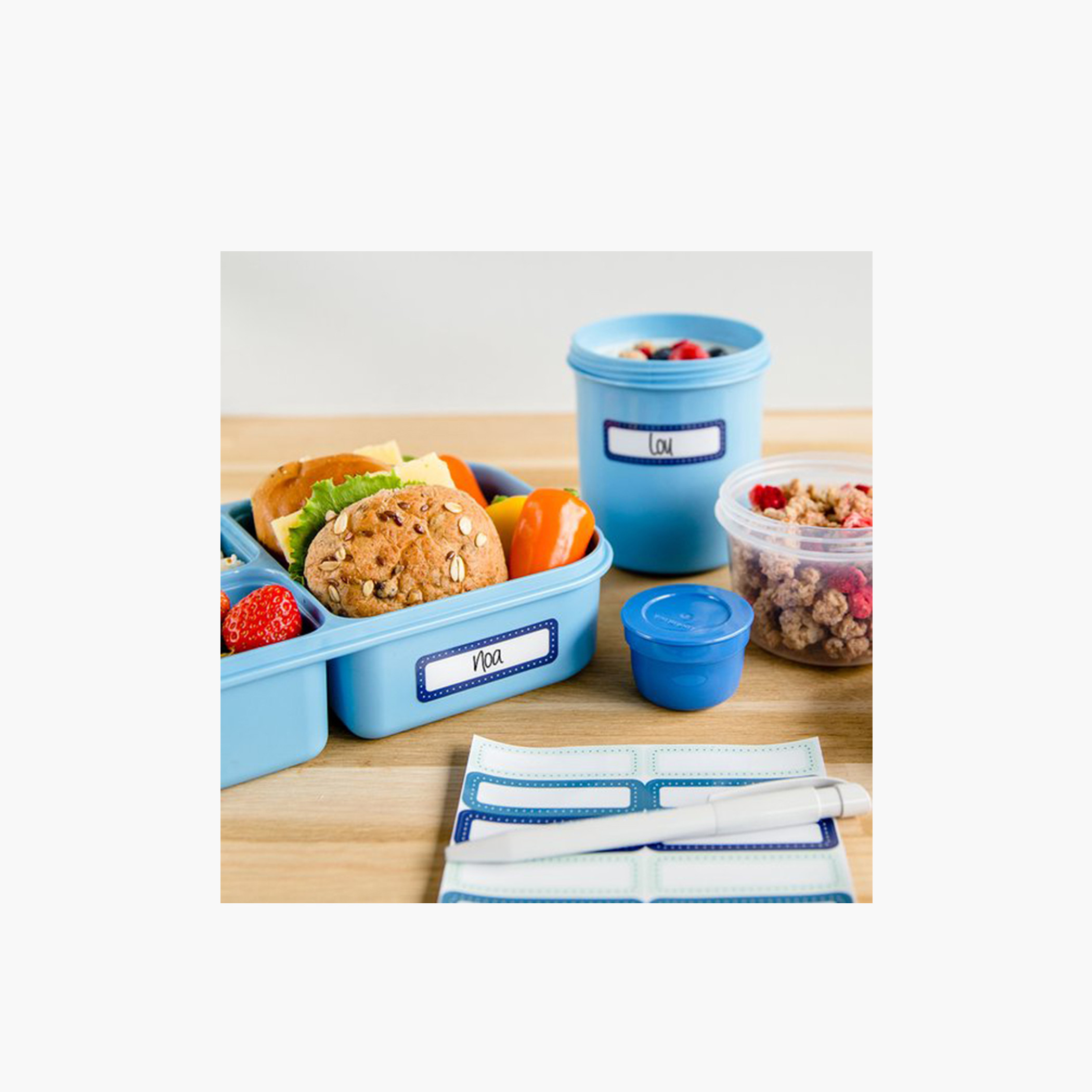 LocknLock Solid Divided Lunch Box with Clip Lock Lid - 980 ml-school-lunchessentials-lunchboxes-image-4