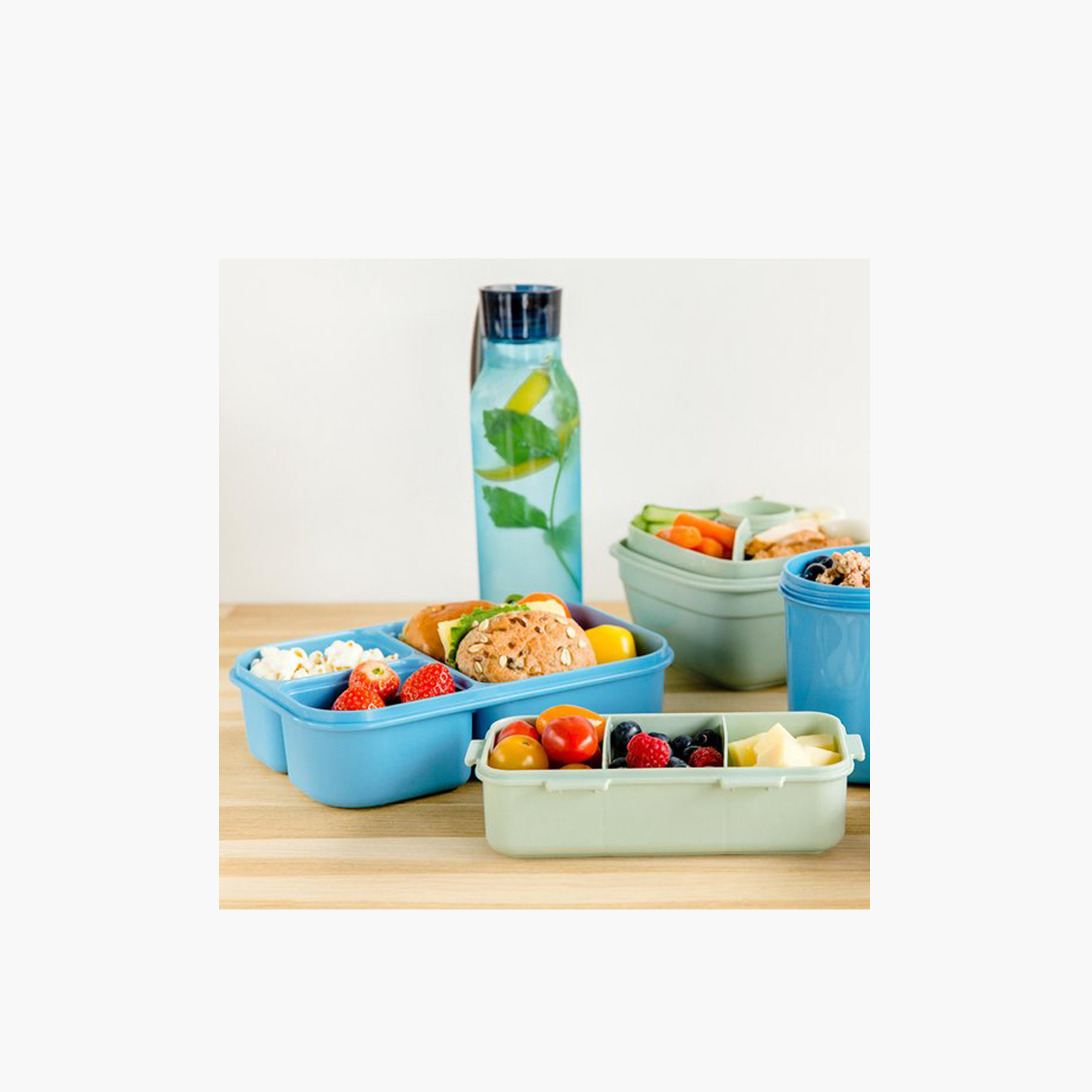 LocknLock Solid Divided Lunch Box with Clip Lock Lid - 980 ml-school-lunchessentials-lunchboxes-image-5