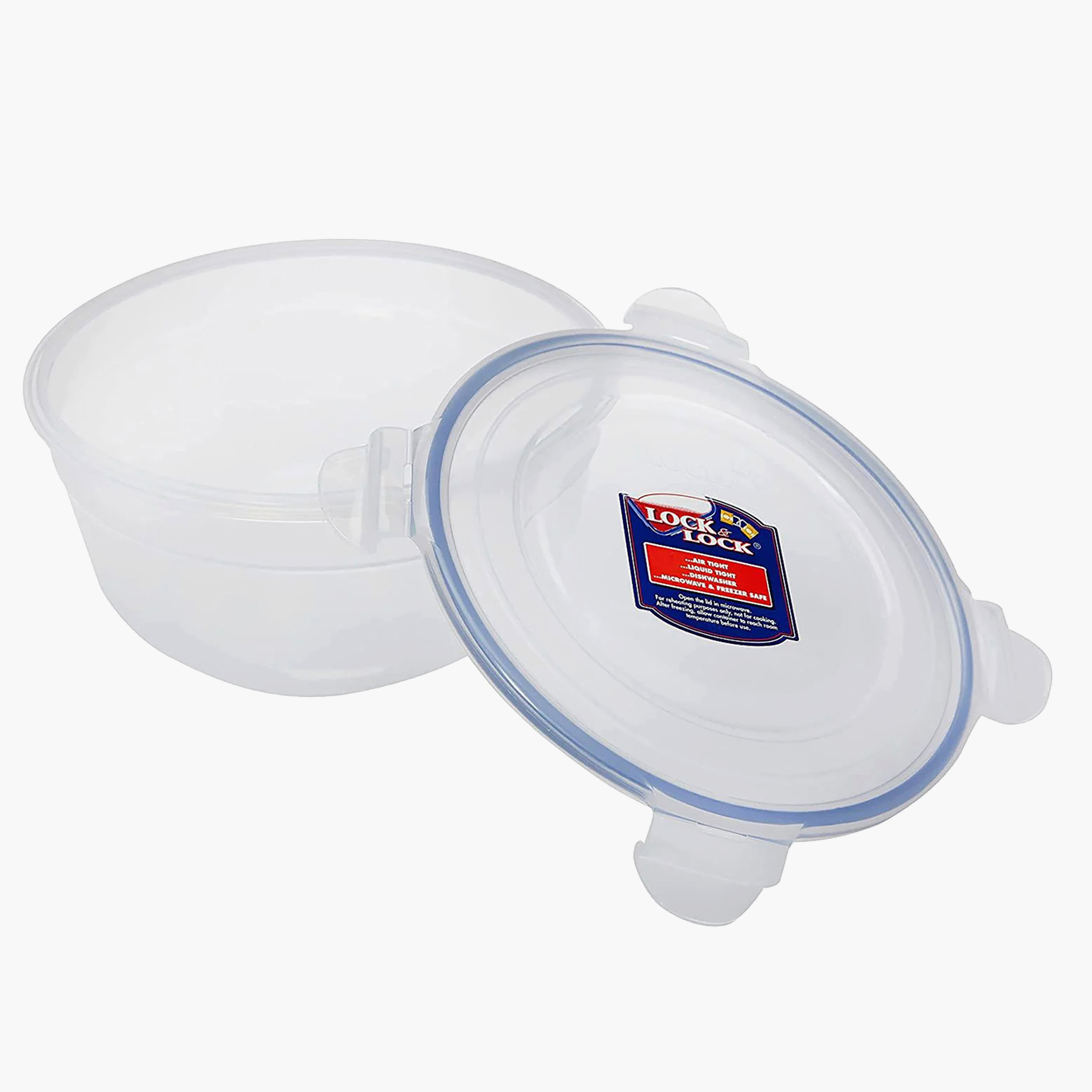 حاوية طعام مستديرة سادة مع غطاء بقفل مشبك من لوك أند لوك - 850 مل-household-kitchen-foodstorage-containers-image-1