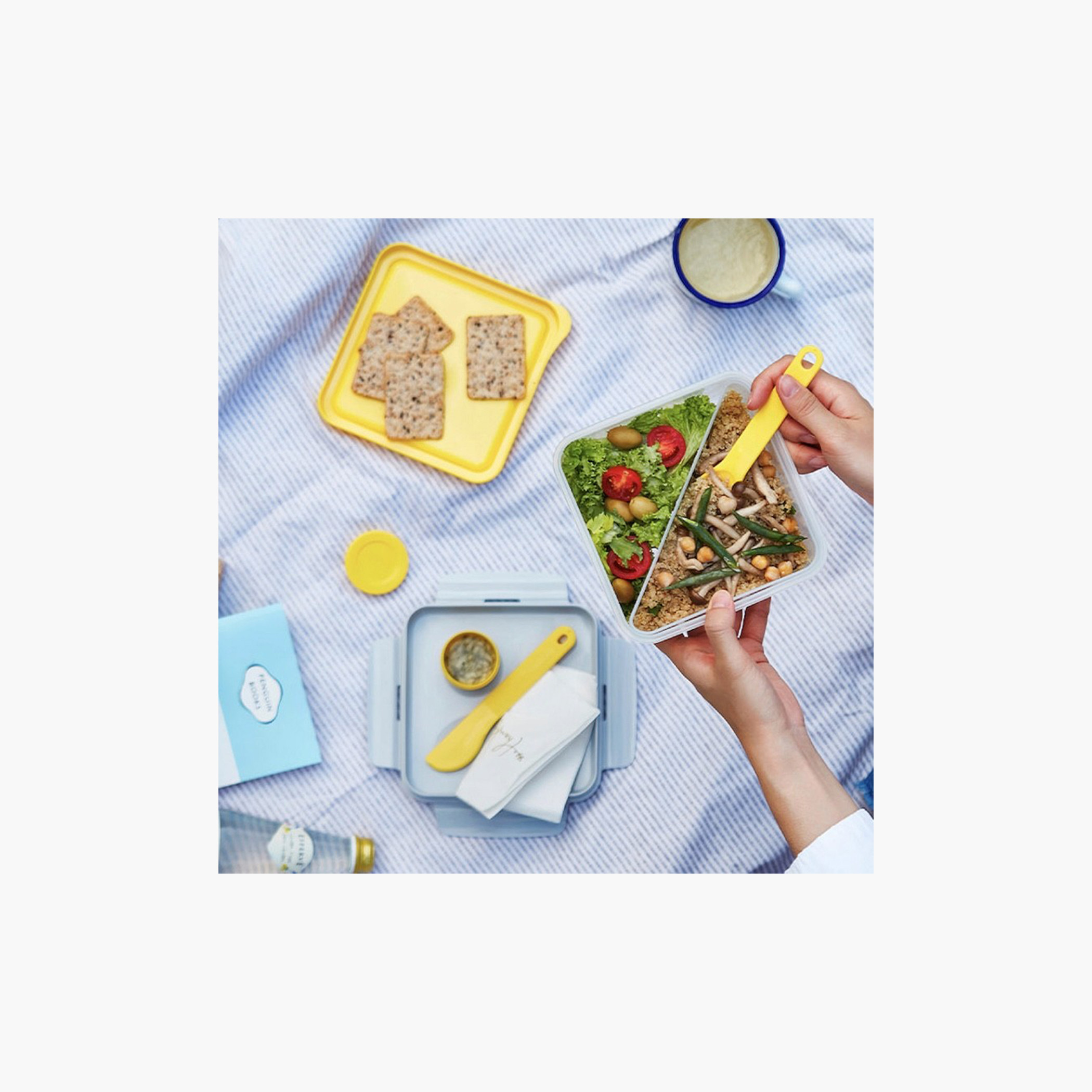 صندوق غداء سادة مع شوكة وسكين من لوك أن لوك - 1.2 لتر-school-lunchessentials-lunchboxes-image-2