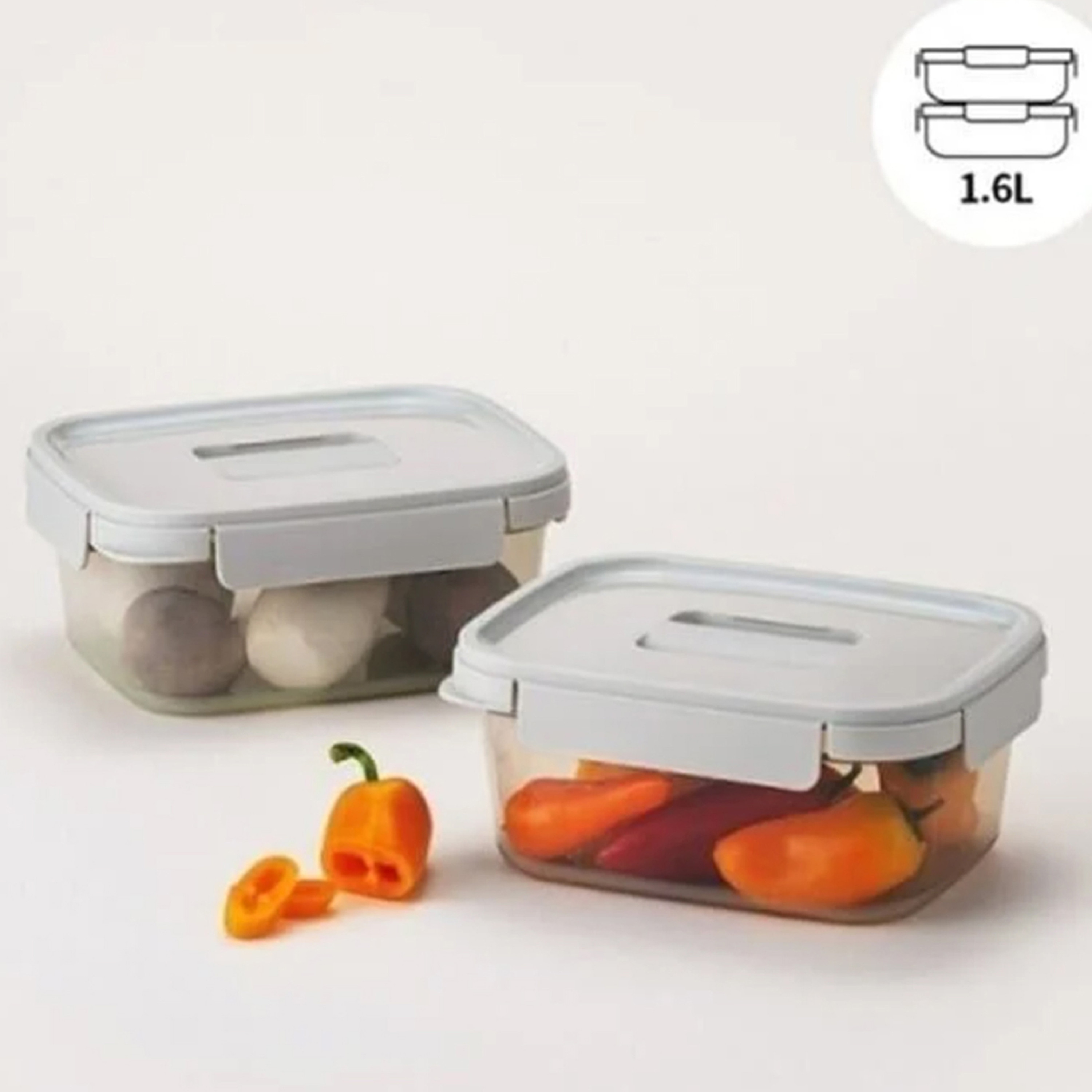 LocknLock 2-Piece Solid Lunch Box with Clip-Lock Lid Set - 1.6 L-school-lunchessentials-lunchboxes-image-1