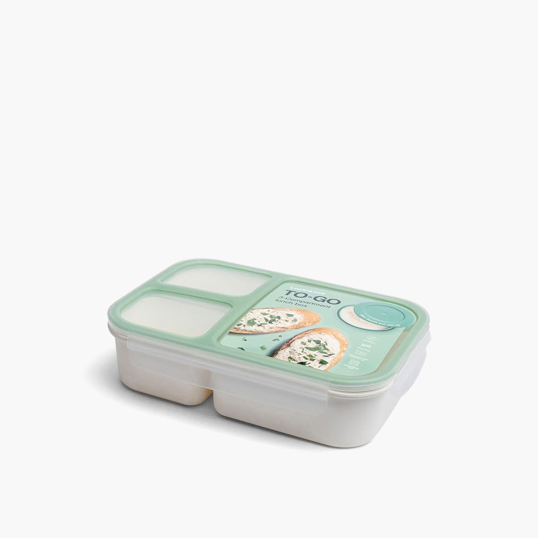 صندوق غداء سادة مقسم مع غطاء بقفل مشبك من لوك آند لوك - 1.5 لتر-school-lunchessentials-lunchboxes-image-1