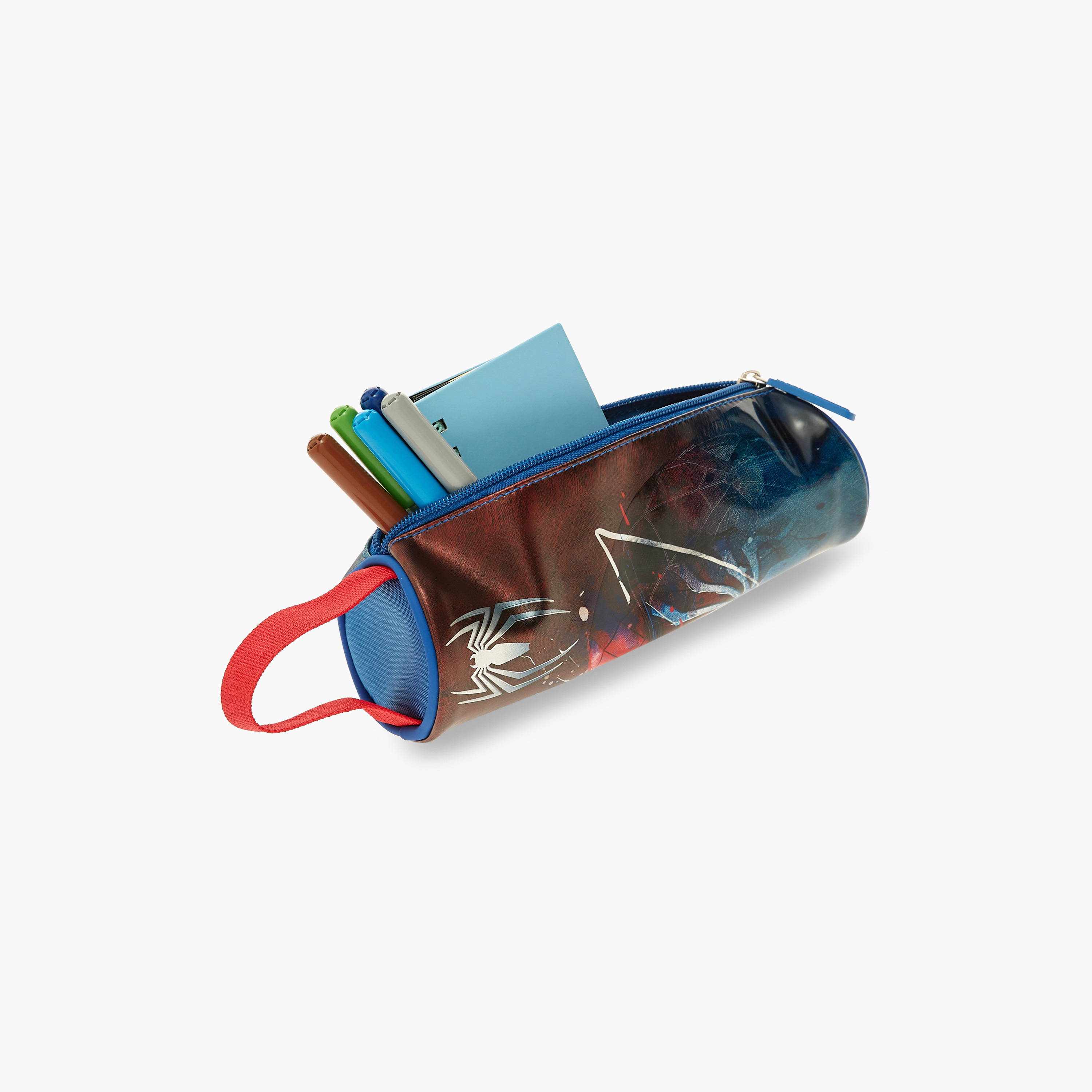 Spider-Man Print Pencil Pouch with Zip Closure-school-stationery-pencilcases-image-8