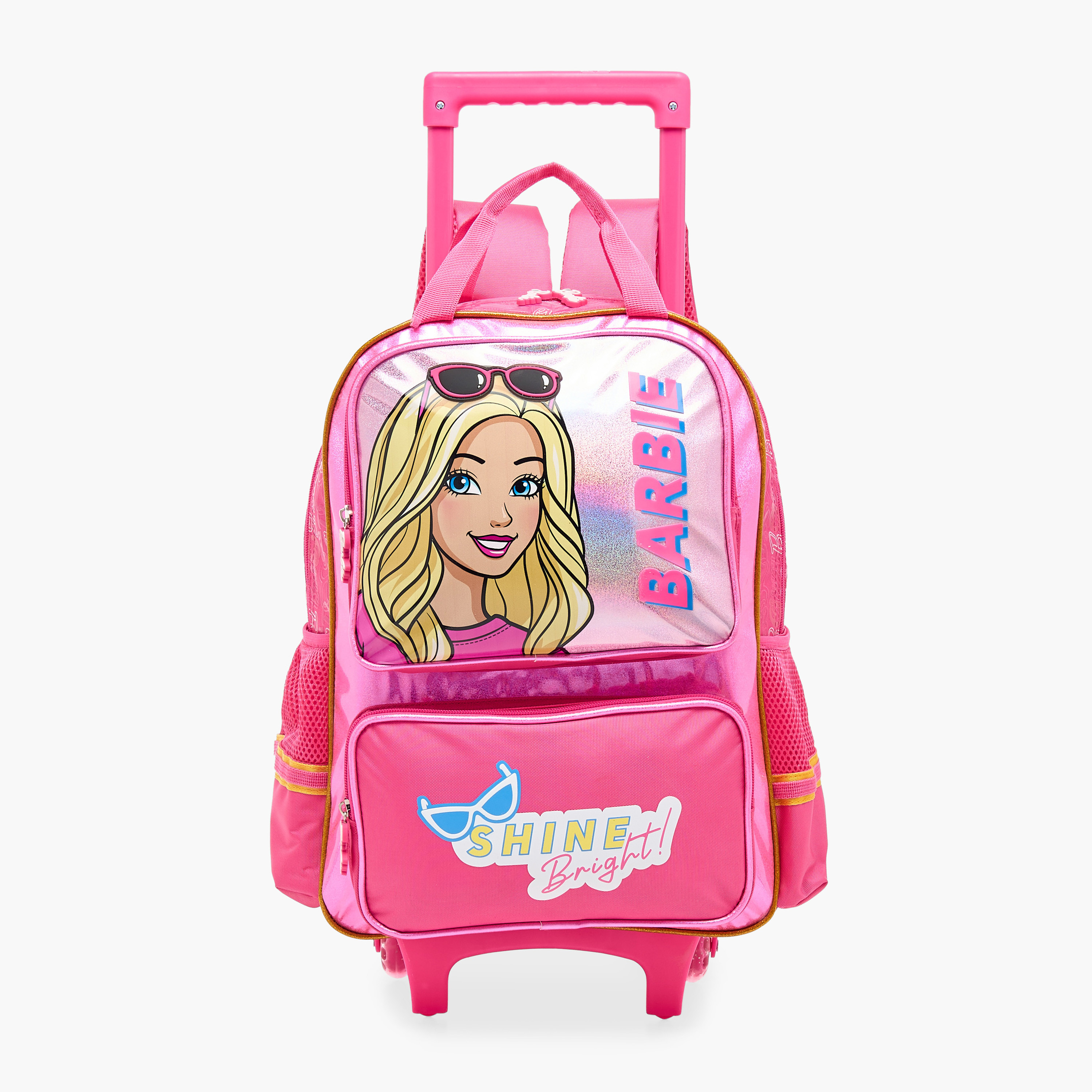 Buy Barbie Printed Trolley Backpack with Retractable Handle 16 inches Online for Kids Centrepoint UAE