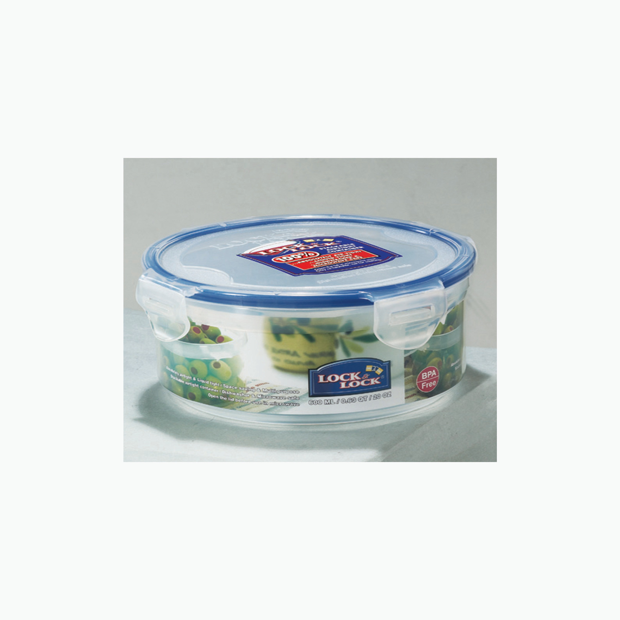 حاوية طعام مستديرة مع غطاء بقفل مشبك من لوك إن لوك - 600 مل-household-kitchen-foodstorage-containers-image-6