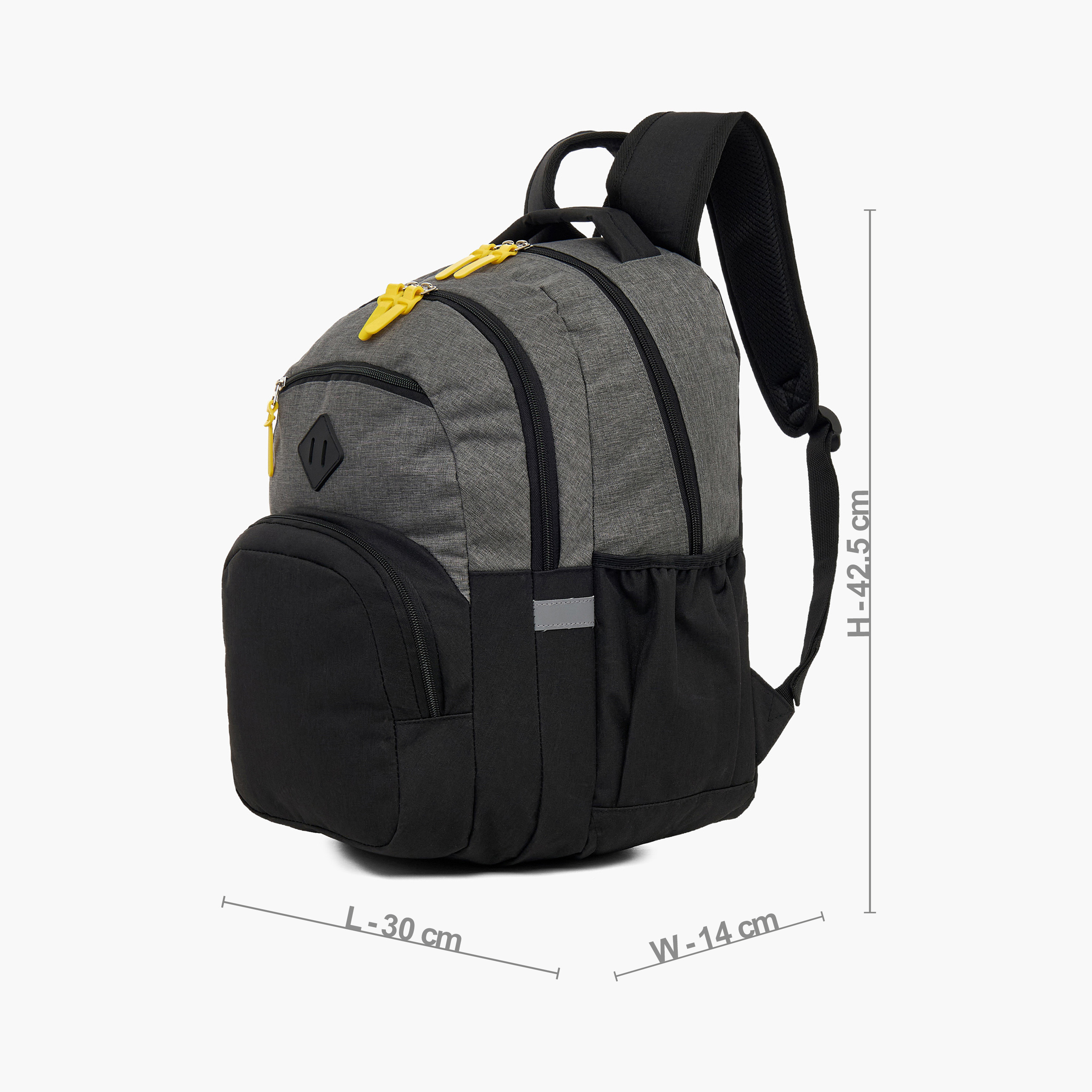 Juniors Colourblock Backpack with Adjustable Straps and Zip Closure - 18 inches-school-bagsandbackpacks-backpacks-image-2