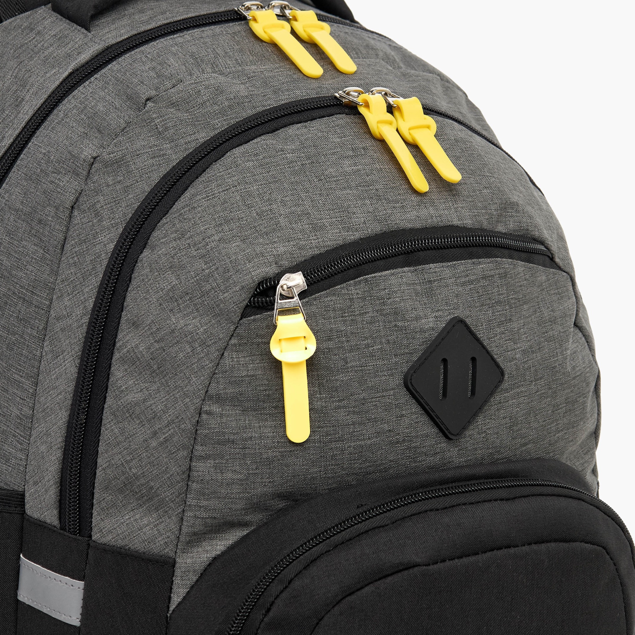 Juniors Colourblock Backpack with Adjustable Straps and Zip Closure - 18 inches-school-bagsandbackpacks-backpacks-image-8