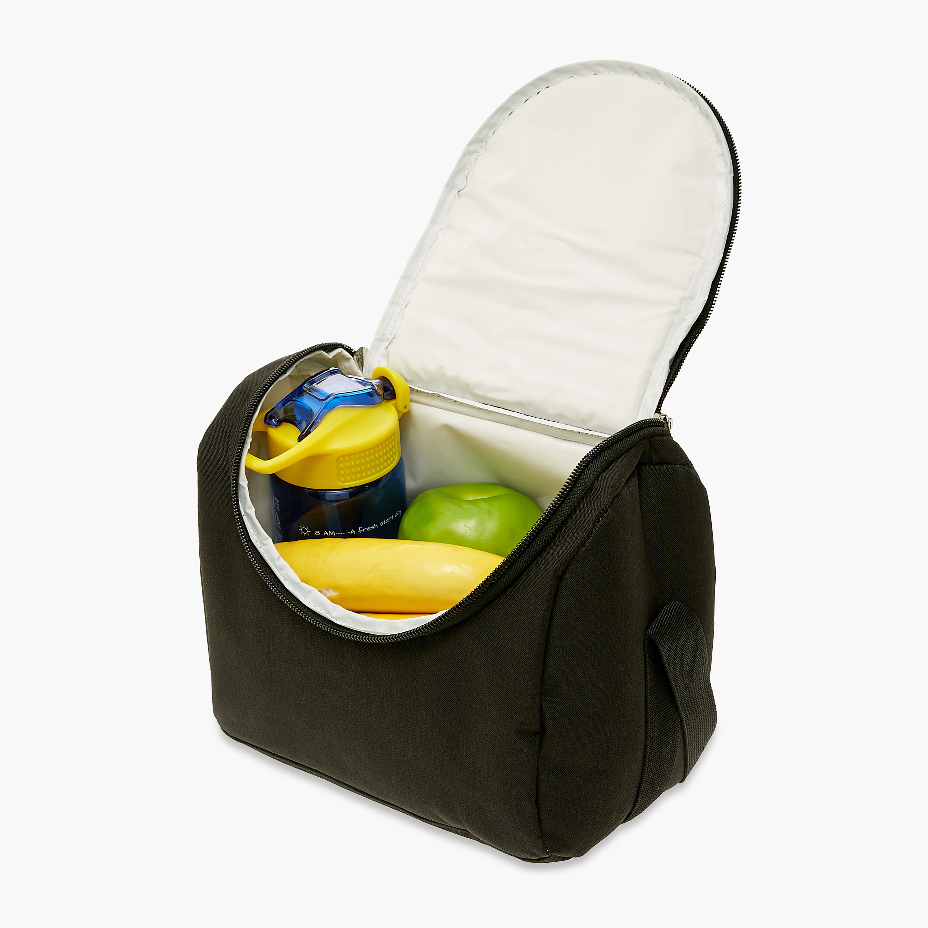 Juniors Solid Insulated Lunch Bag with Zip Closure and Adjustable Strap-school-lunchessentials-lunchbags-image-5