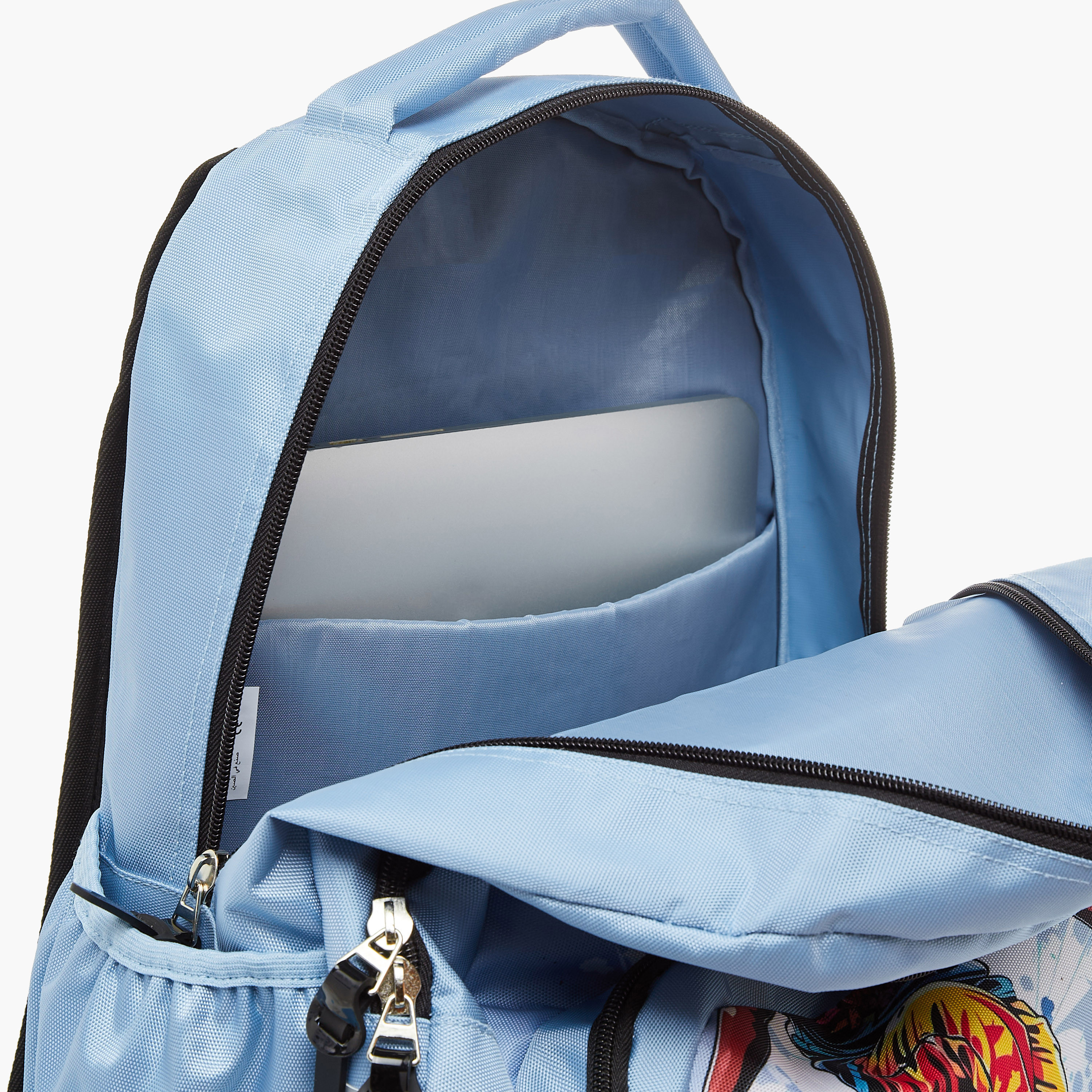 Juniors Graphic Print Backpack with Zip Closure and Adjustable Shoulder Straps - 18 inches-school-bagsandbackpacks-backpacks-image-11