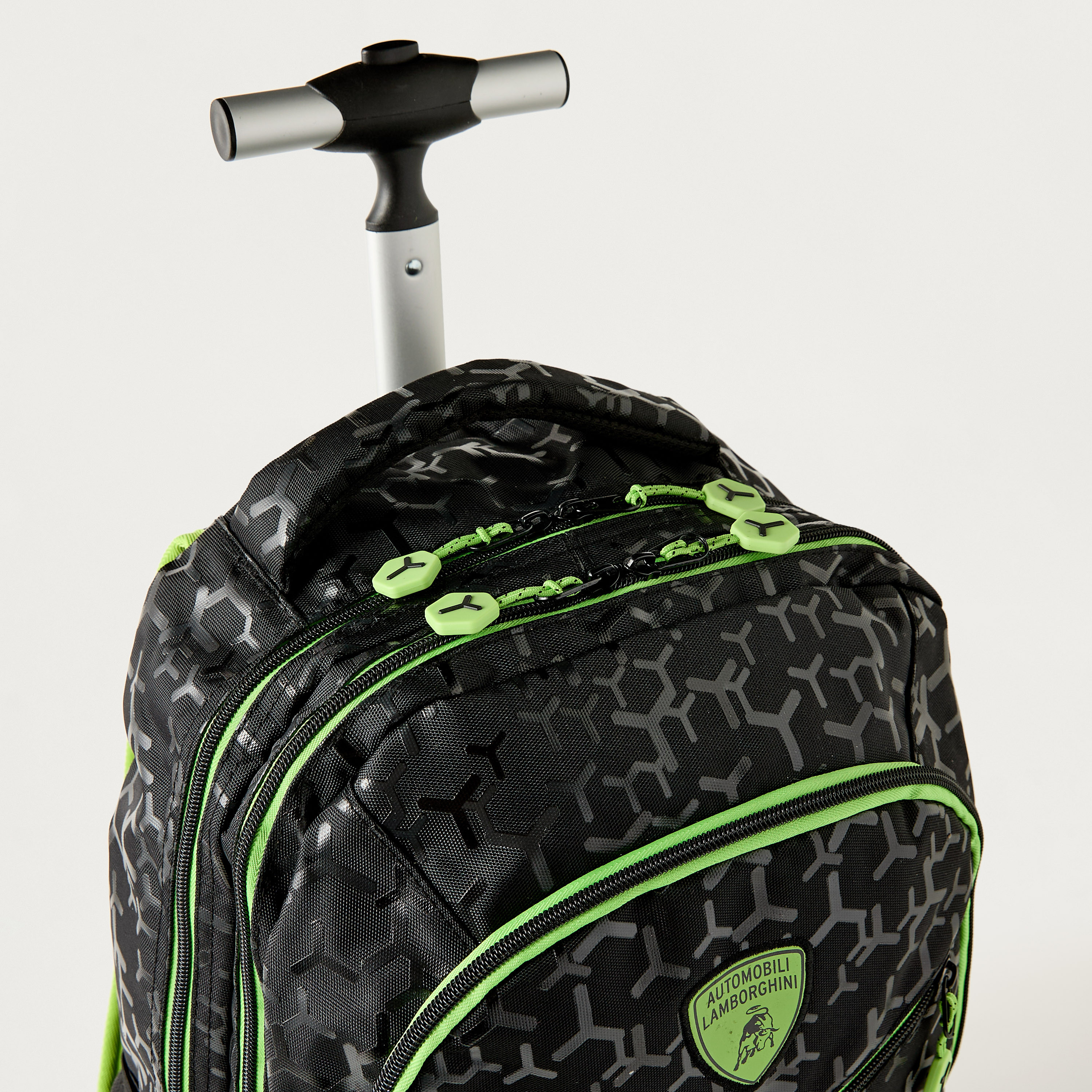 Lamborghini All-Over Print Softcase Trolley Bag with Retractable Handle and Wheels-cpkids-backtoschool-schoolbagsandbackpacks-trolleybags-image-2