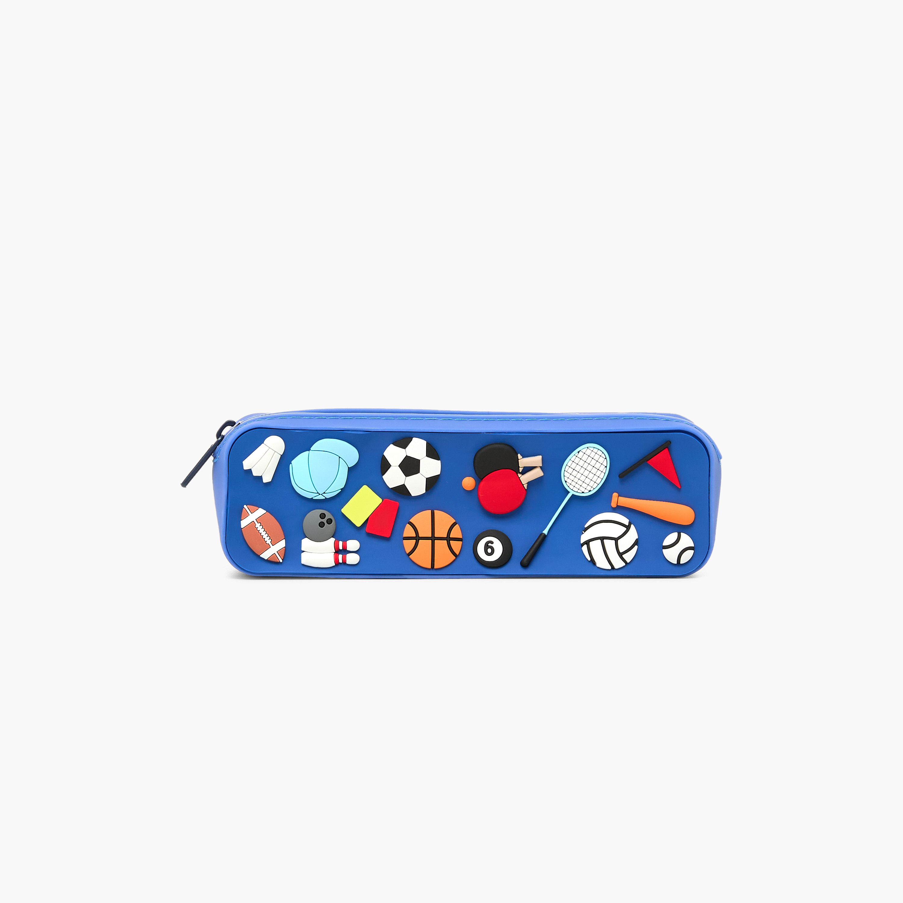 مقلمة سيليكون بسحاب إغلاق ونقوش ثلاثية الأبعاد من جونيورز-school-stationery-pencilcases-image-1