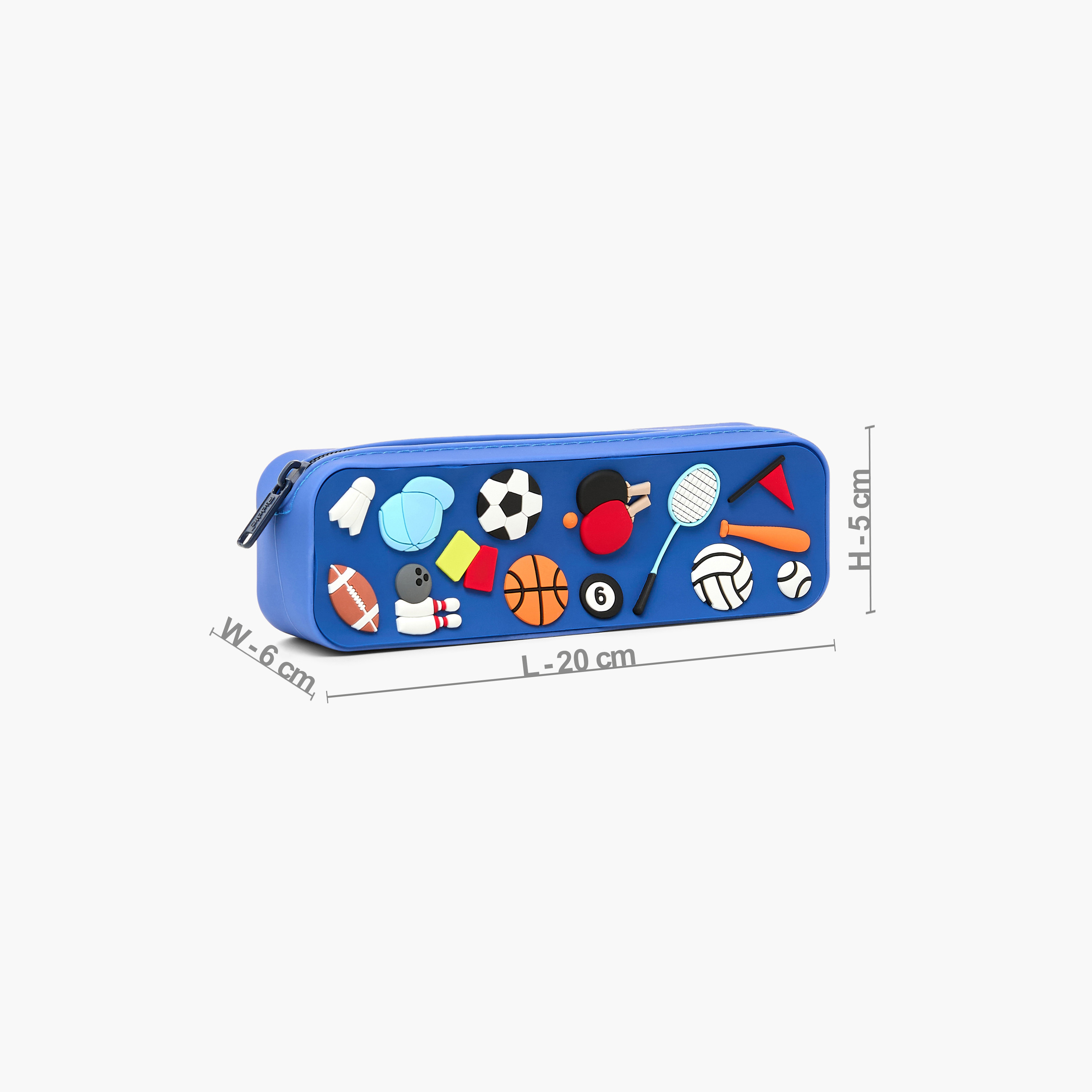 مقلمة سيليكون بسحاب إغلاق ونقوش ثلاثية الأبعاد من جونيورز-school-stationery-pencilcases-image-2