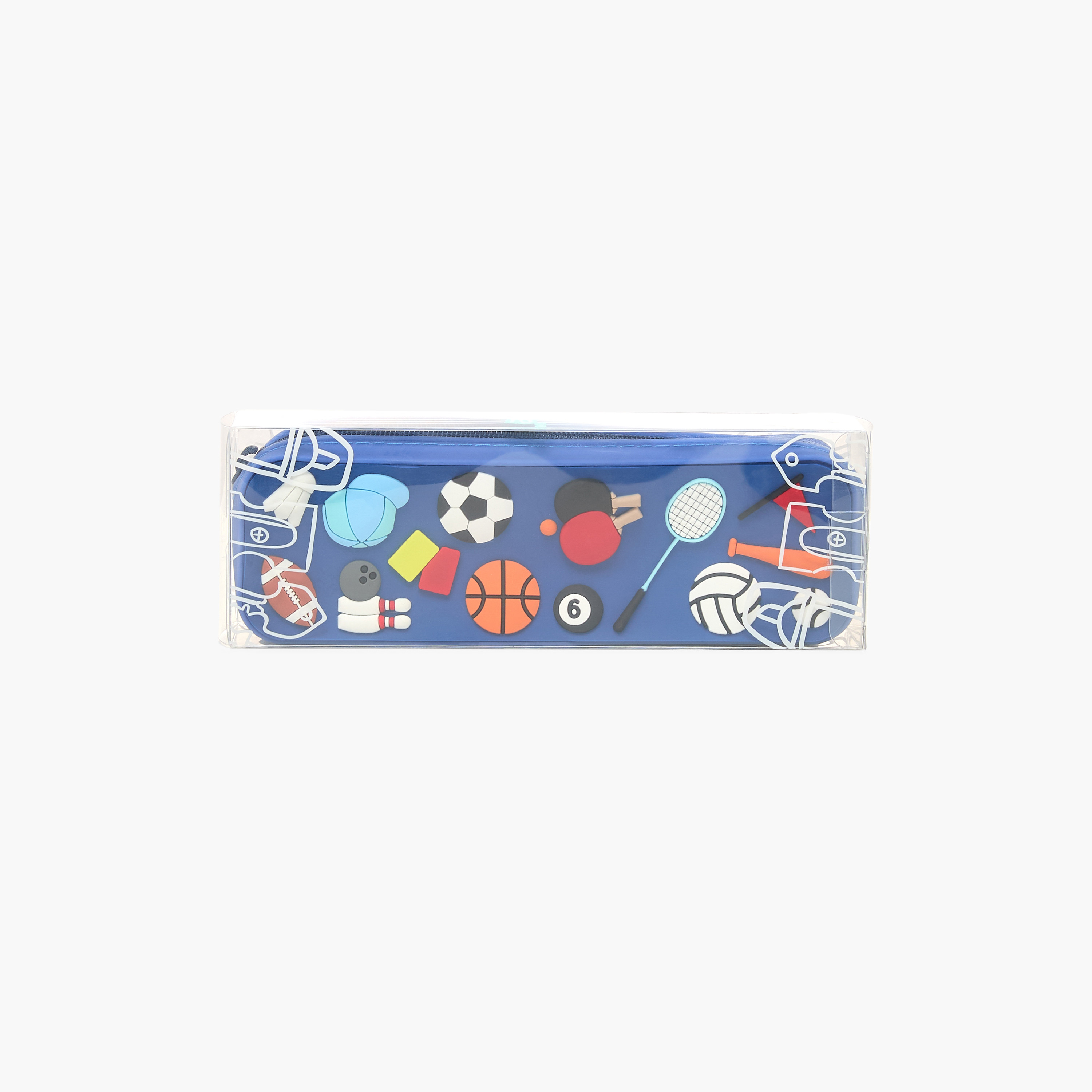 مقلمة سيليكون بسحاب إغلاق ونقوش ثلاثية الأبعاد من جونيورز-school-stationery-pencilcases-image-8