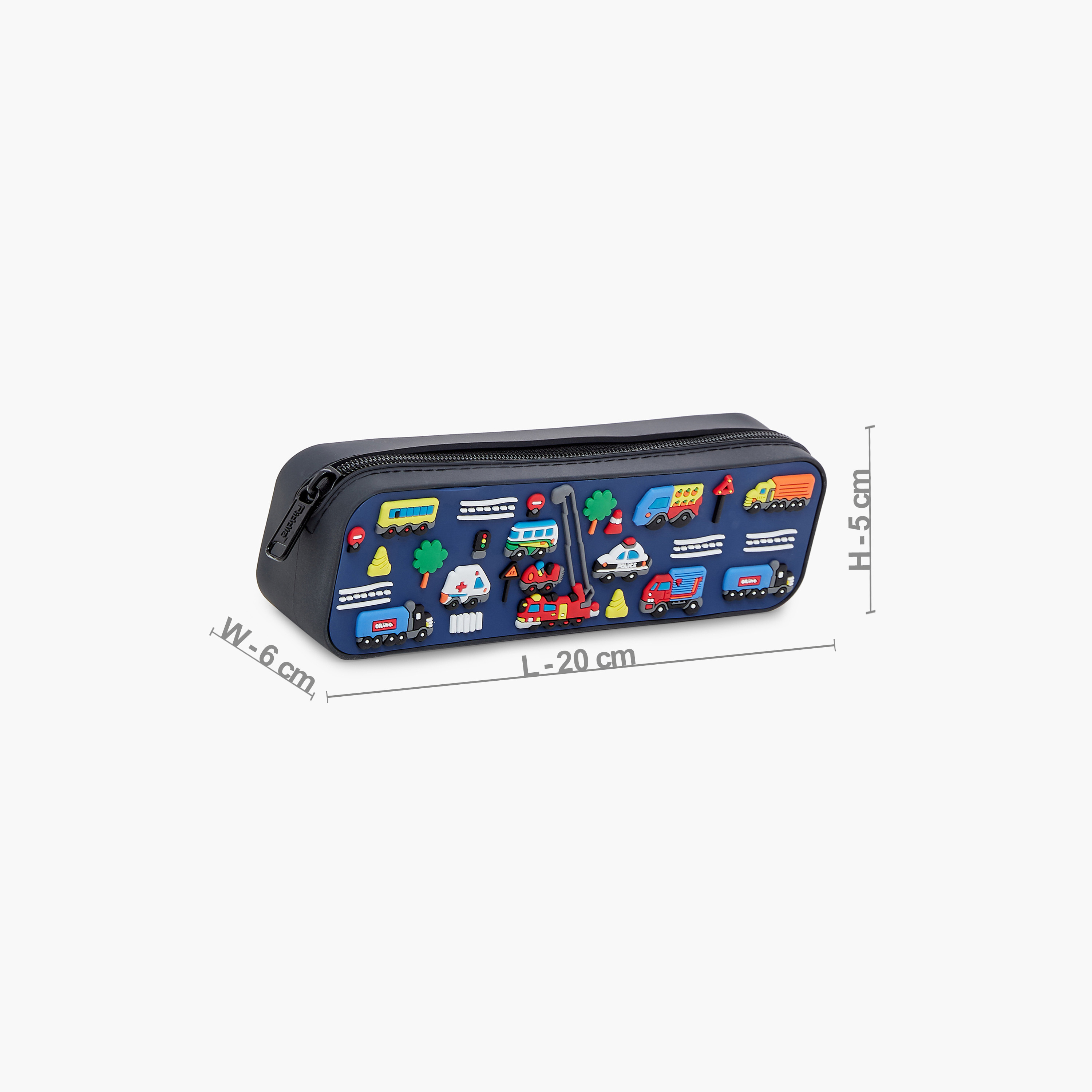 Juniors City Vehicle Embossed Pencil Case with Zip Closure-school-stationery-pencilcases-image-2