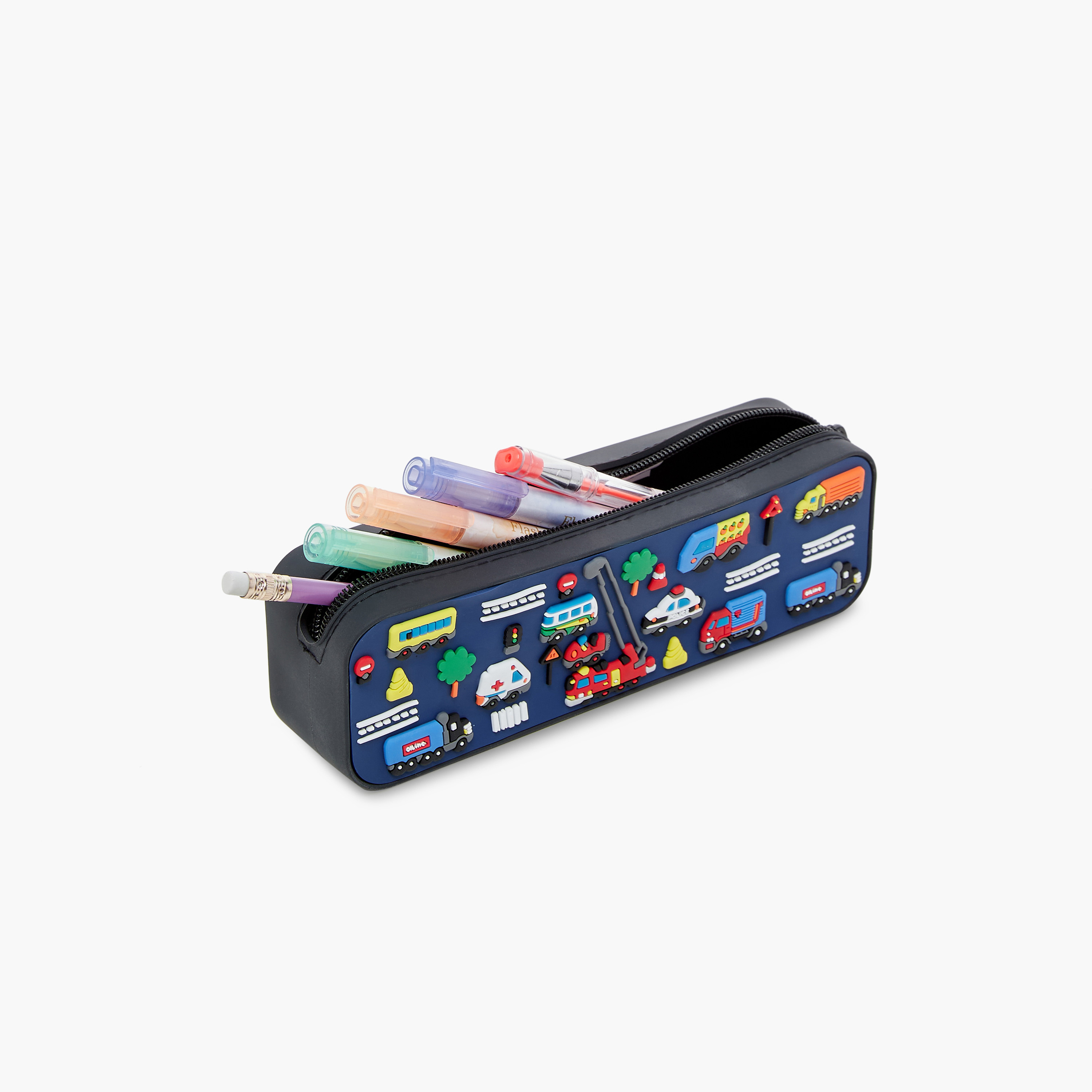 Juniors City Vehicle Embossed Pencil Case with Zip Closure-school-stationery-pencilcases-image-7