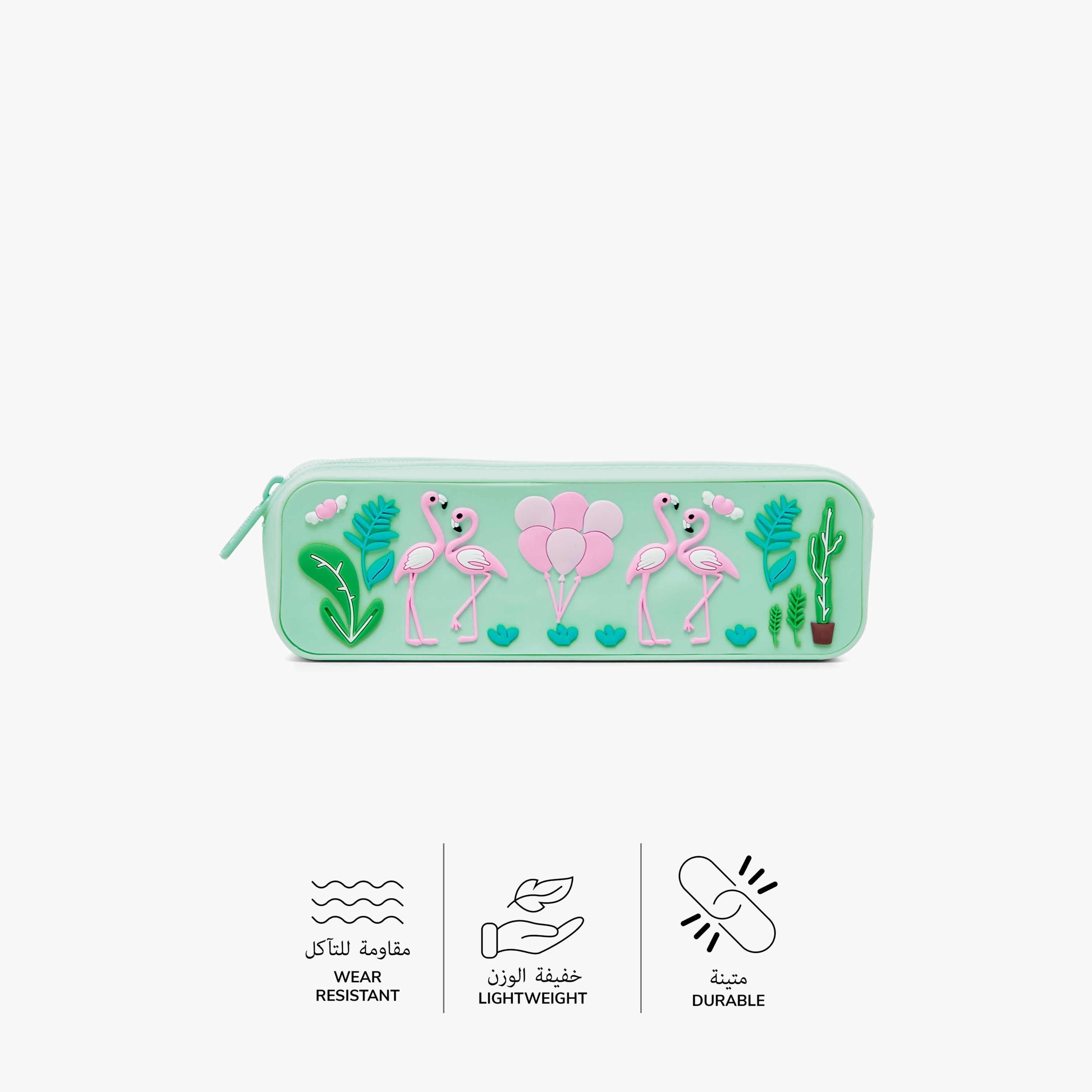 Juniors Flamingo Embossed Pencil Case-school-stationery-pencilcases-image-4