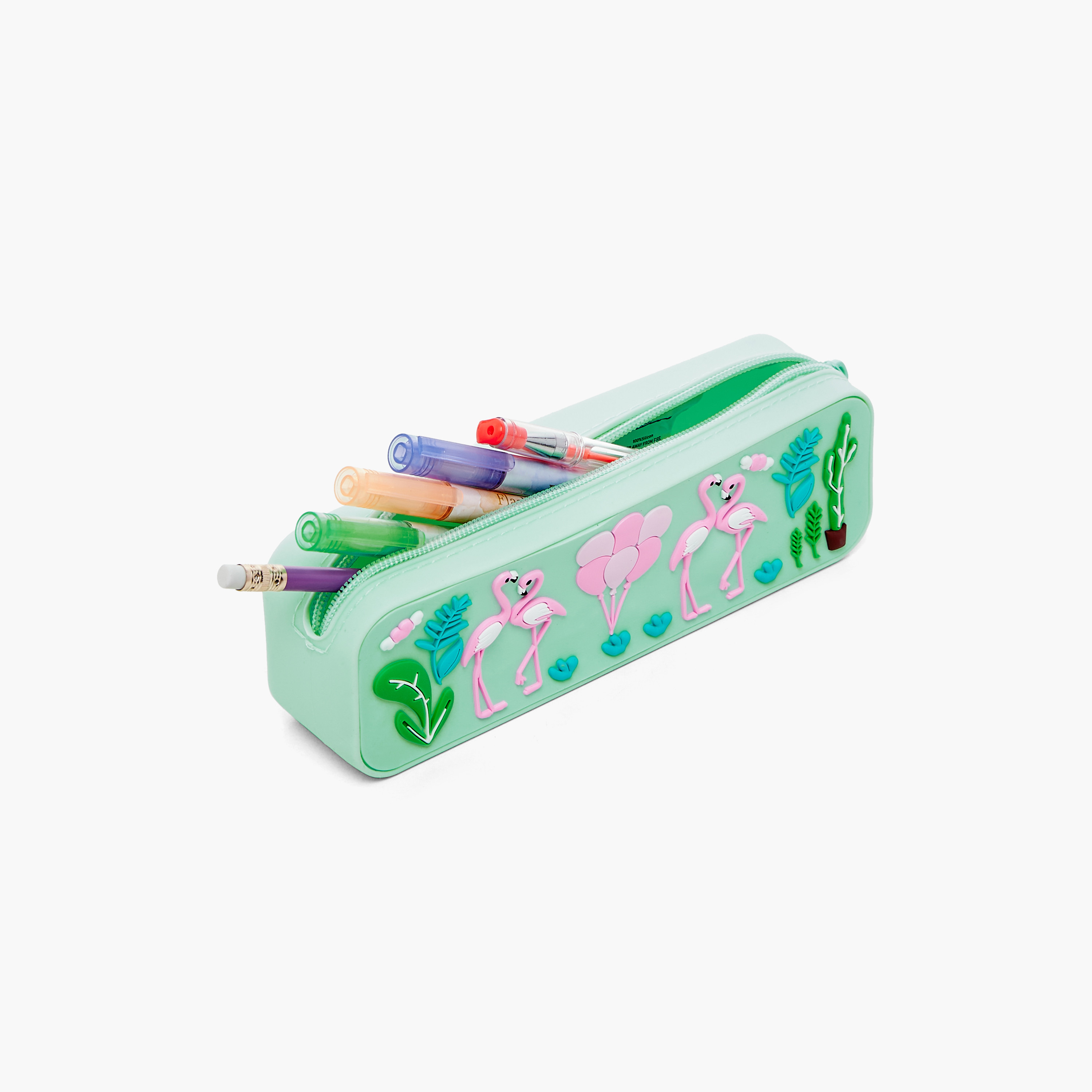 Juniors Flamingo Embossed Pencil Case-school-stationery-pencilcases-image-7