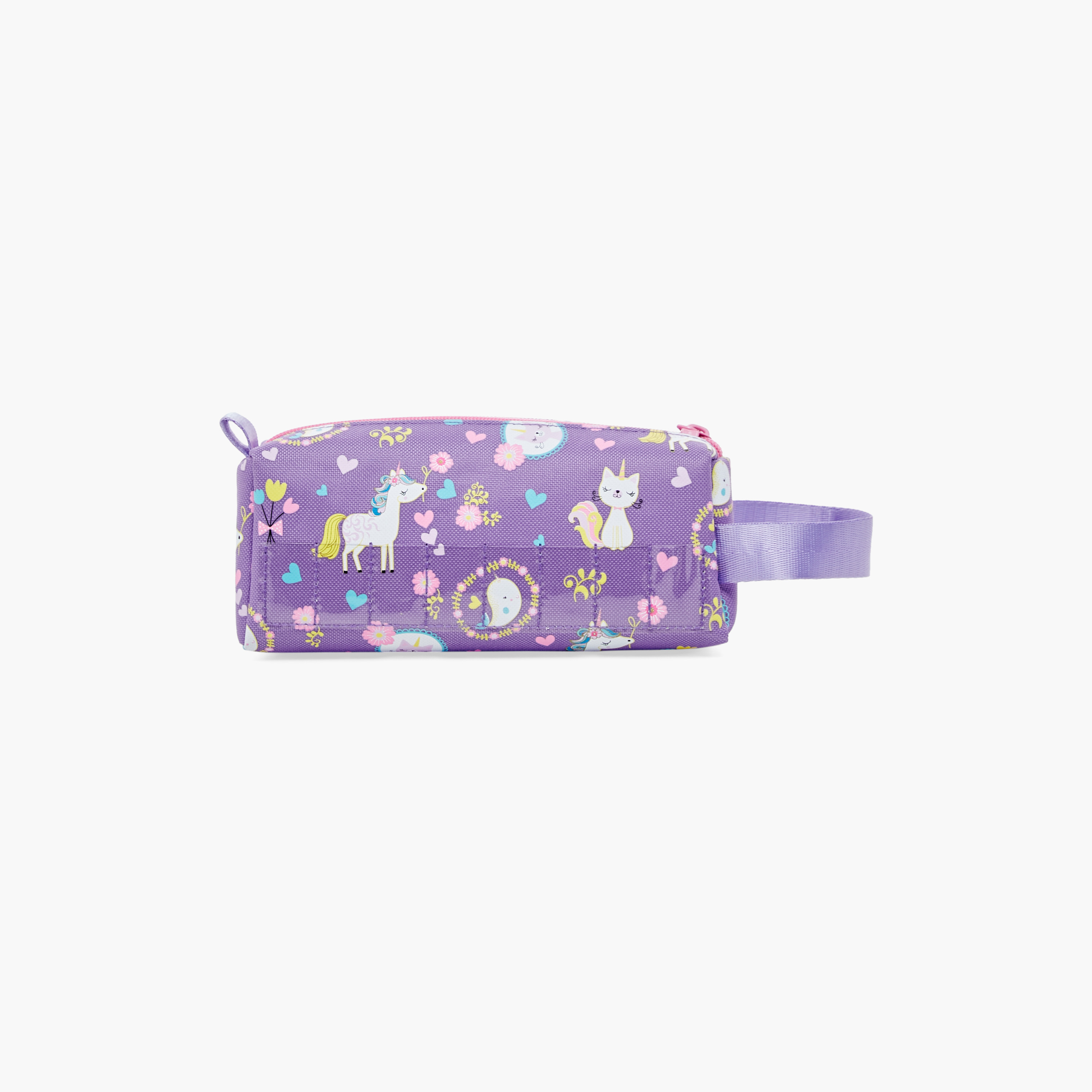 مقلمة بسحاب إغلاق وطبعات يونيكورن وفتحة للاسم من جونيورز-school-stationery-pencilcases-image-3