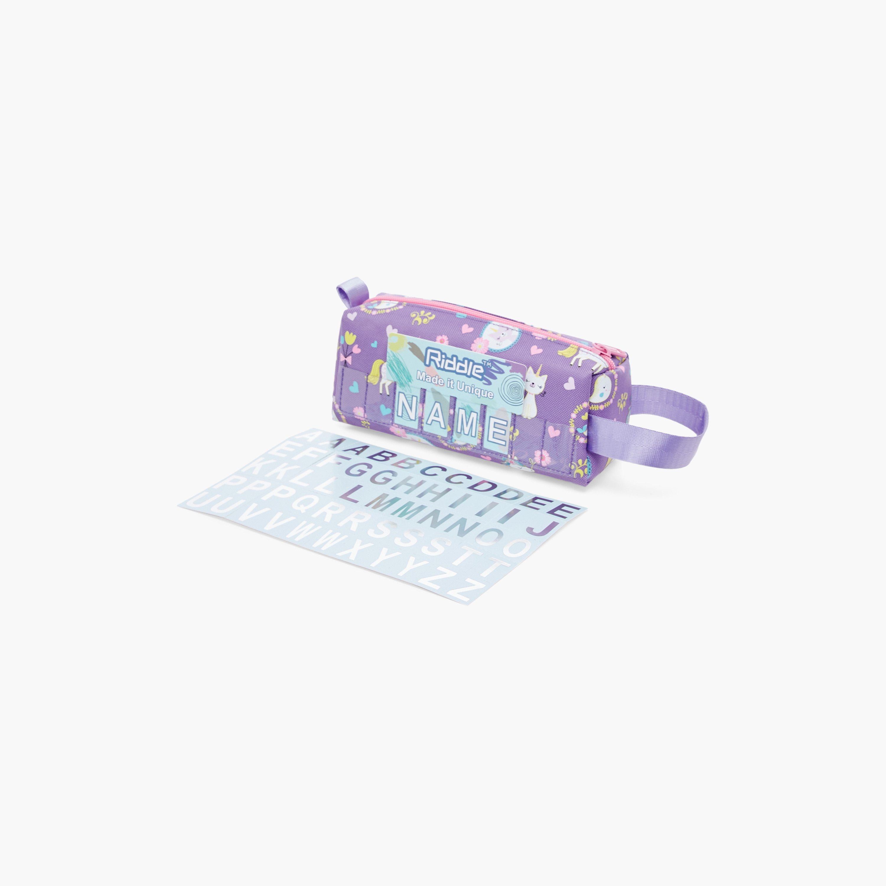مقلمة بسحاب إغلاق وطبعات يونيكورن وفتحة للاسم من جونيورز-school-stationery-pencilcases-image-7