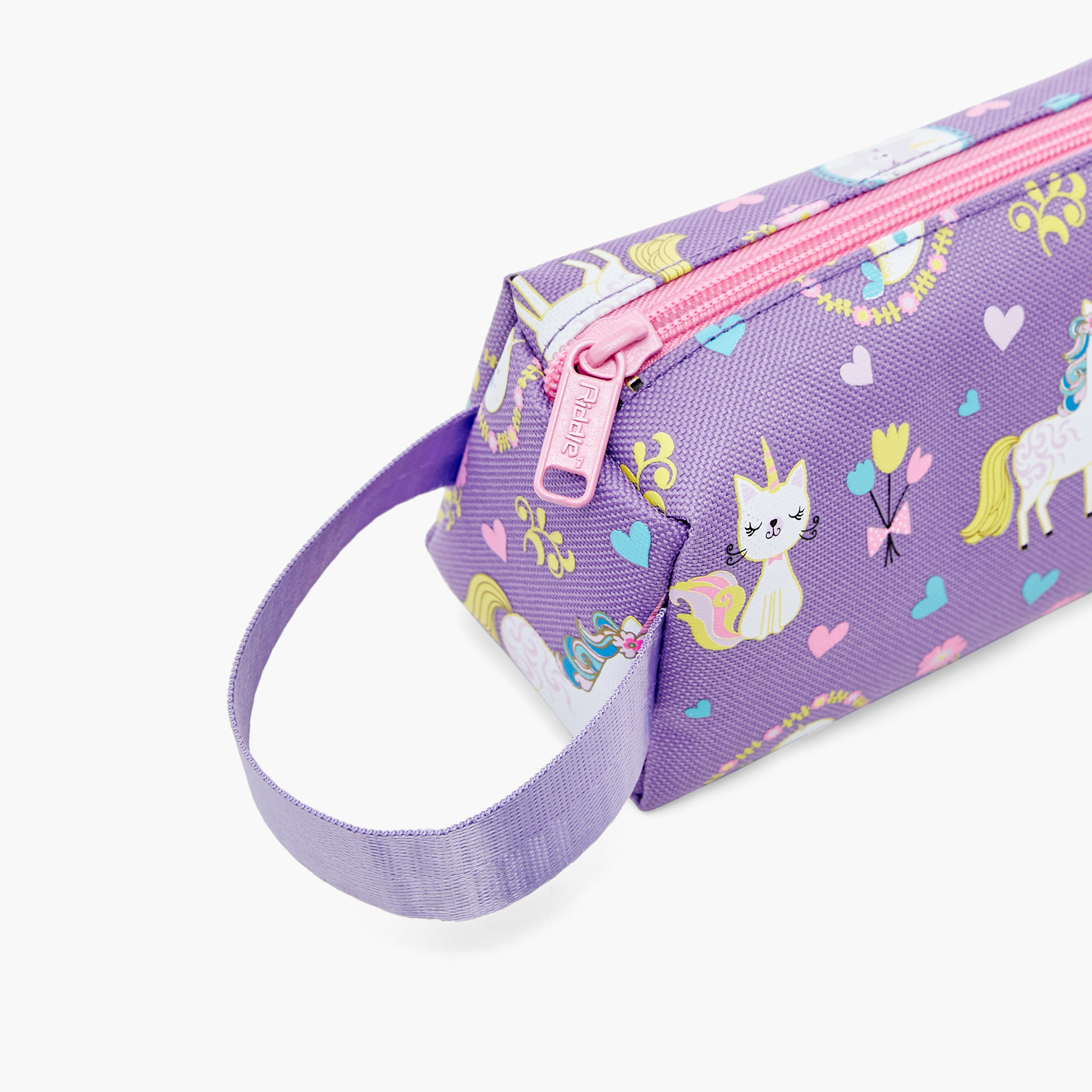 مقلمة بسحاب إغلاق وطبعات يونيكورن وفتحة للاسم من جونيورز-school-stationery-pencilcases-image-8