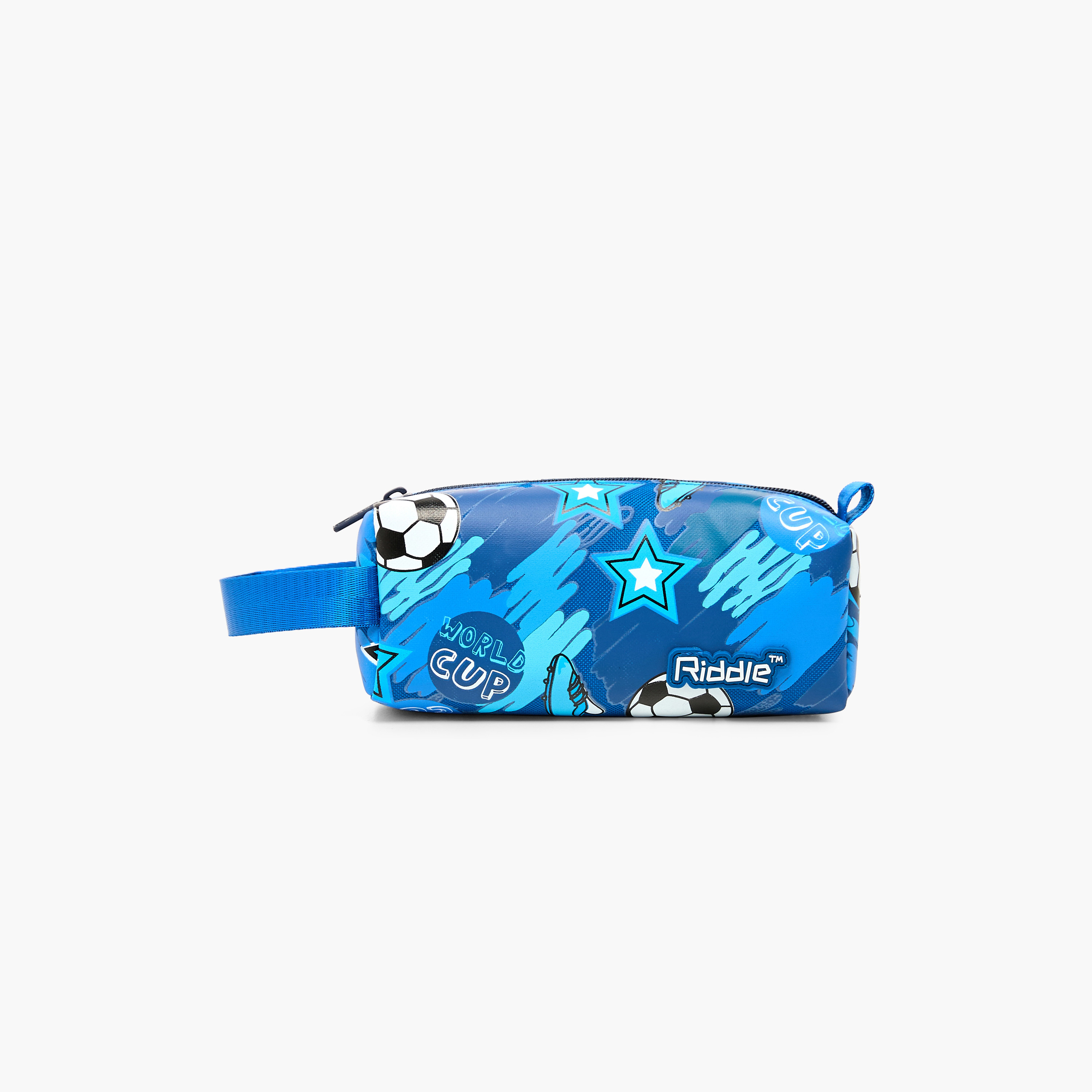 مقلمة بسحاب إغلاق وطبعات كرة قدم من جونيورز-school-stationery-pencilcases-image-1
