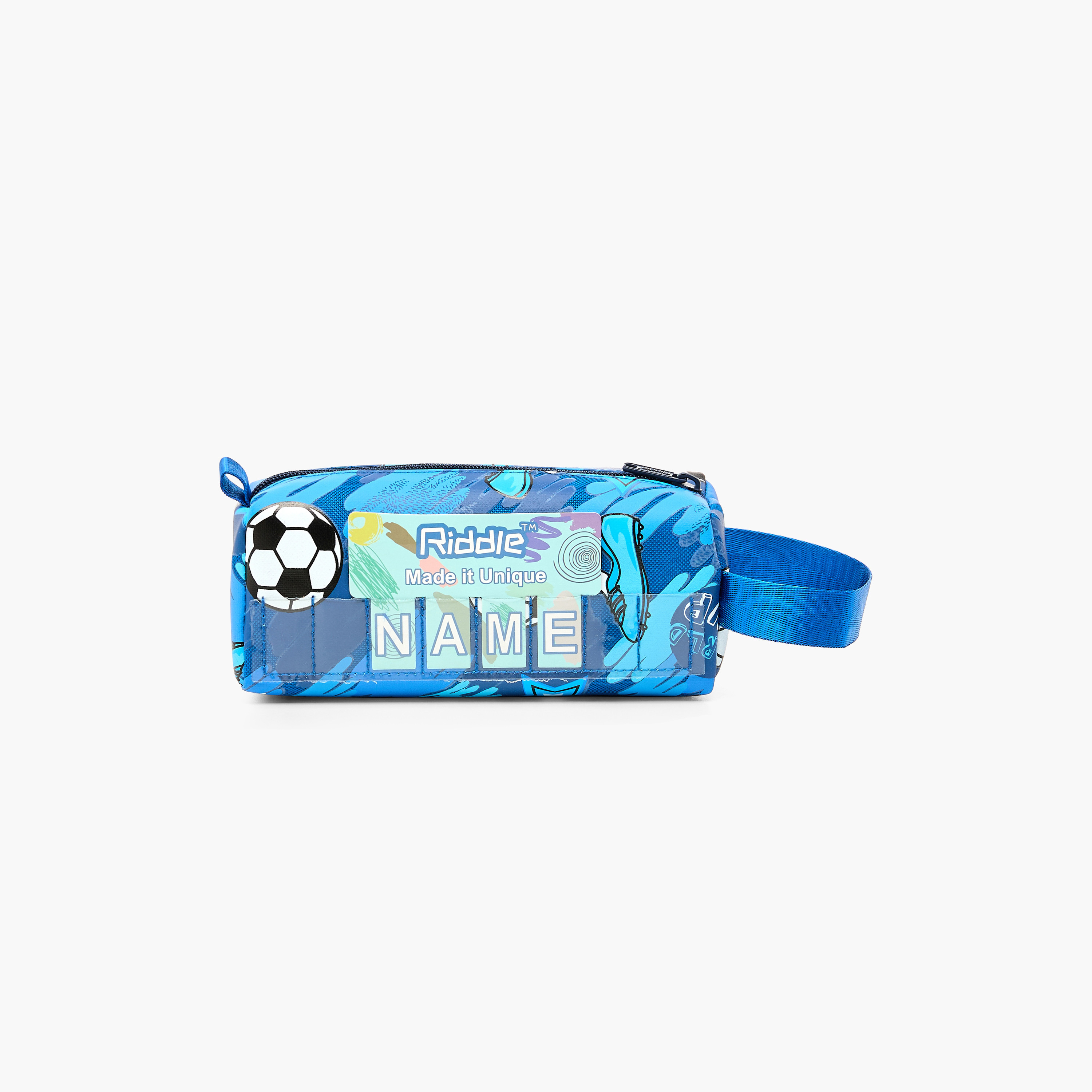 مقلمة بسحاب إغلاق وطبعات كرة قدم من جونيورز-school-stationery-pencilcases-image-3