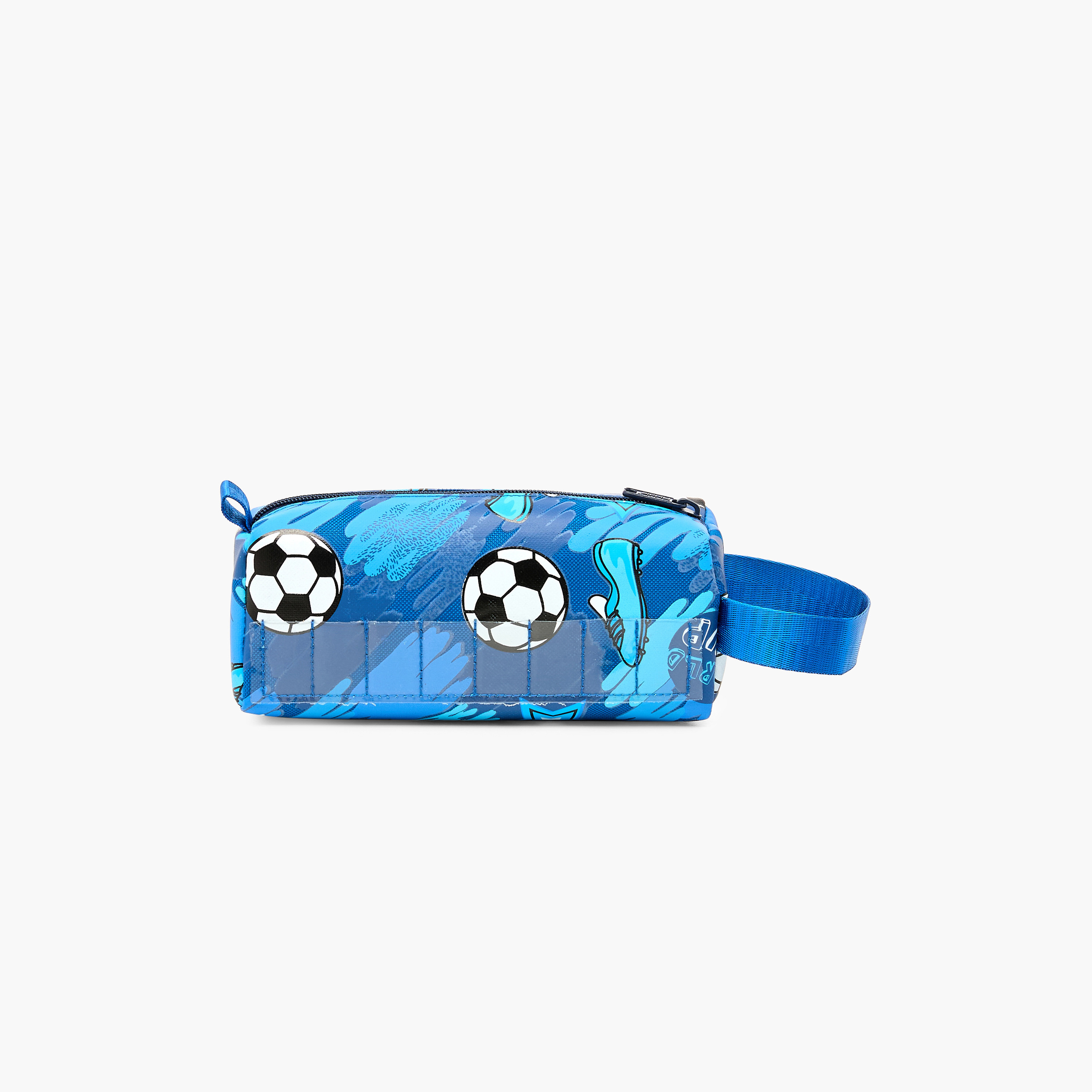 مقلمة بسحاب إغلاق وطبعات كرة قدم من جونيورز-school-stationery-pencilcases-image-5