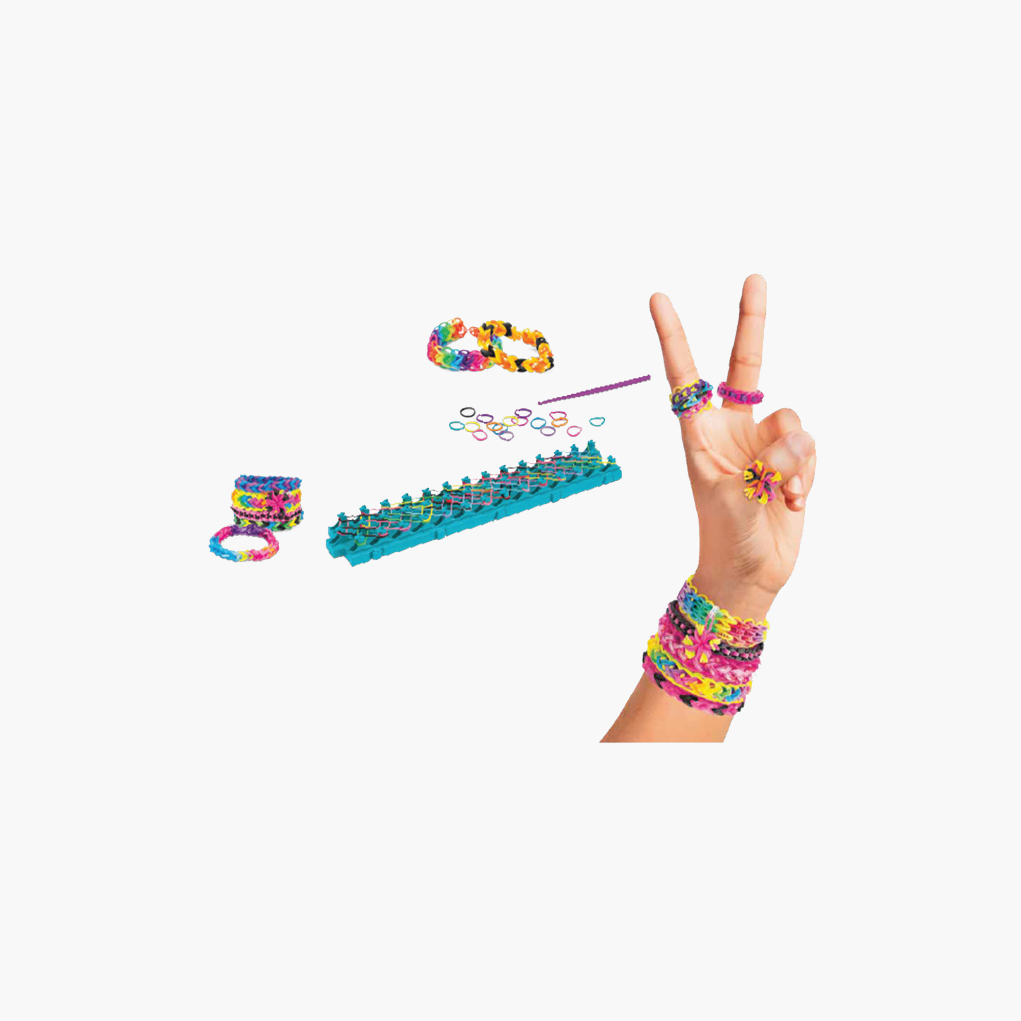 Shimmer N Sparkle Rubber Band Loom DIY Playset-school-artsandcrafts-image-2