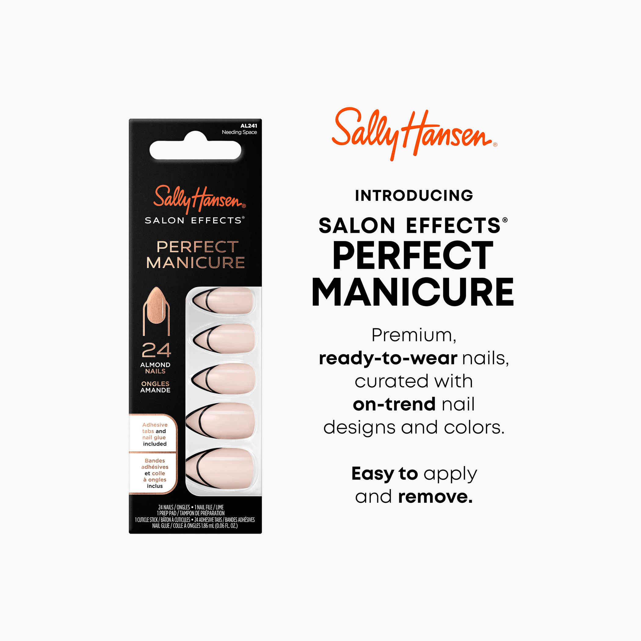 Sally Hansen Salon Effects Perfect Manicure 24-Piece Almond Shaped Nails Set-beautyandpersonalcare-makeup-nails-artificialnails-image-4